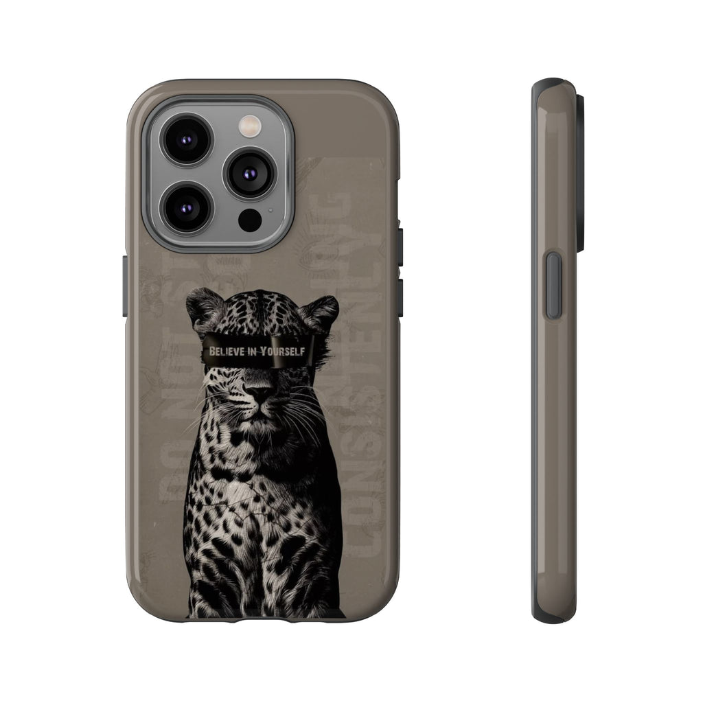 Leopard 'Believe in Yourself' Tough Phone Case