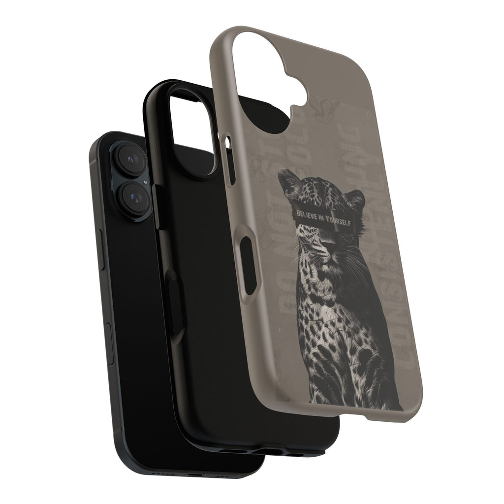 Leopard 'Believe in Yourself' Tough Phone Case