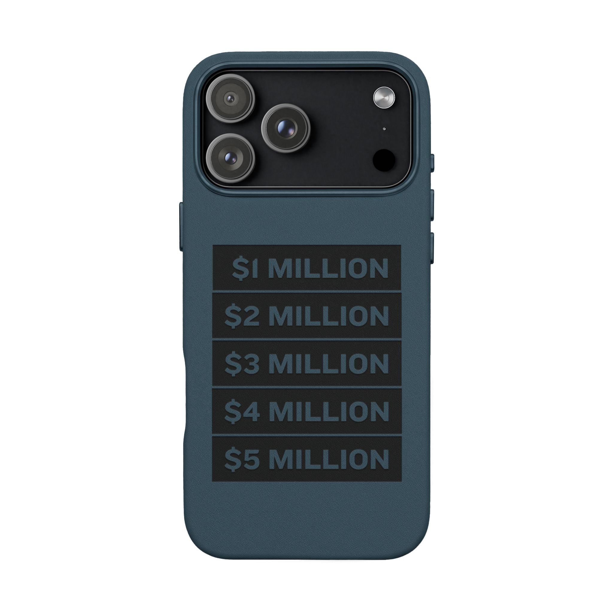 Stacked Milestones (1M–5M) —Engraved PU Leather Phone Case