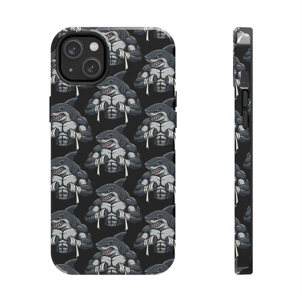 Muscular Shark Pattern Protective iPhone Cover Case