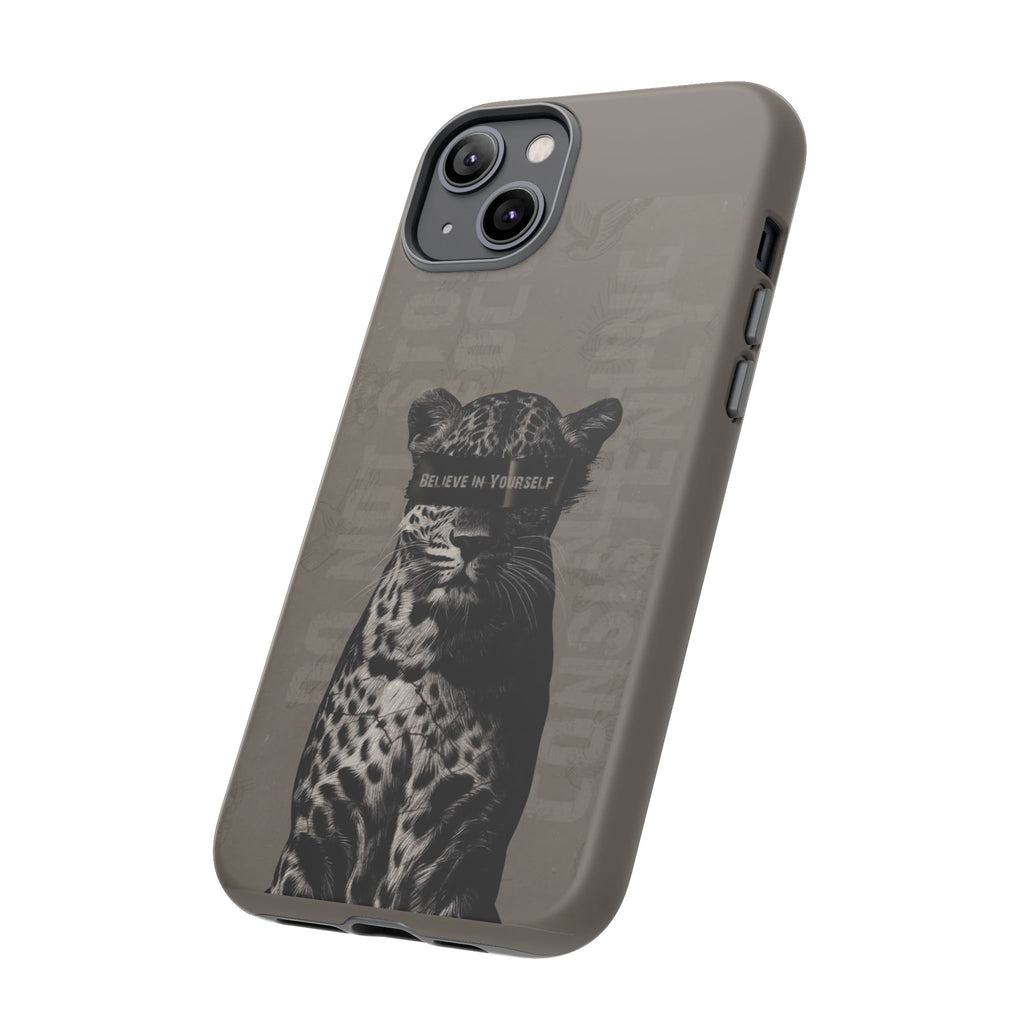 Leopard 'Believe in Yourself' Tough Phone Case