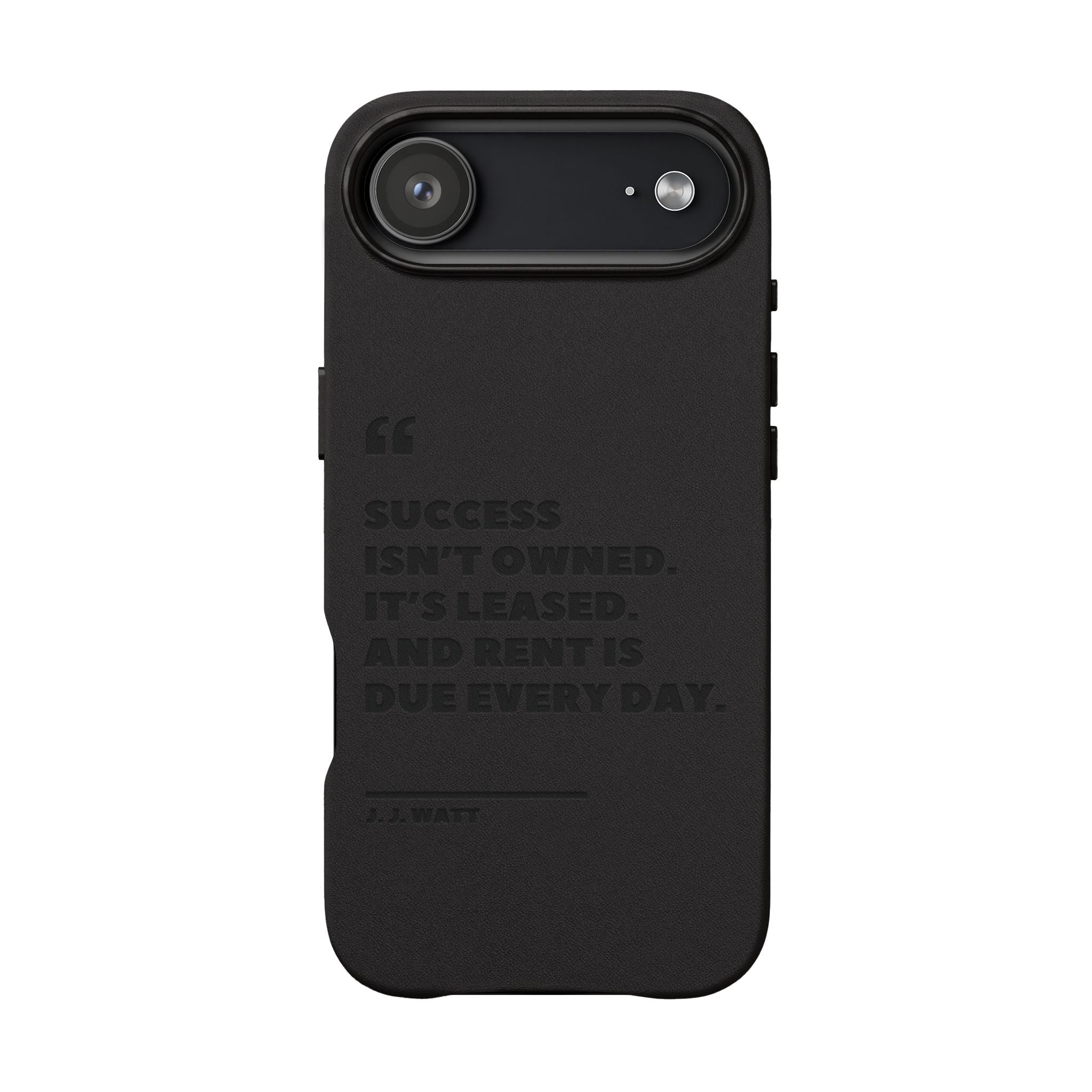 "Success Isn't Owned" Engraved PU Leather Phone Case