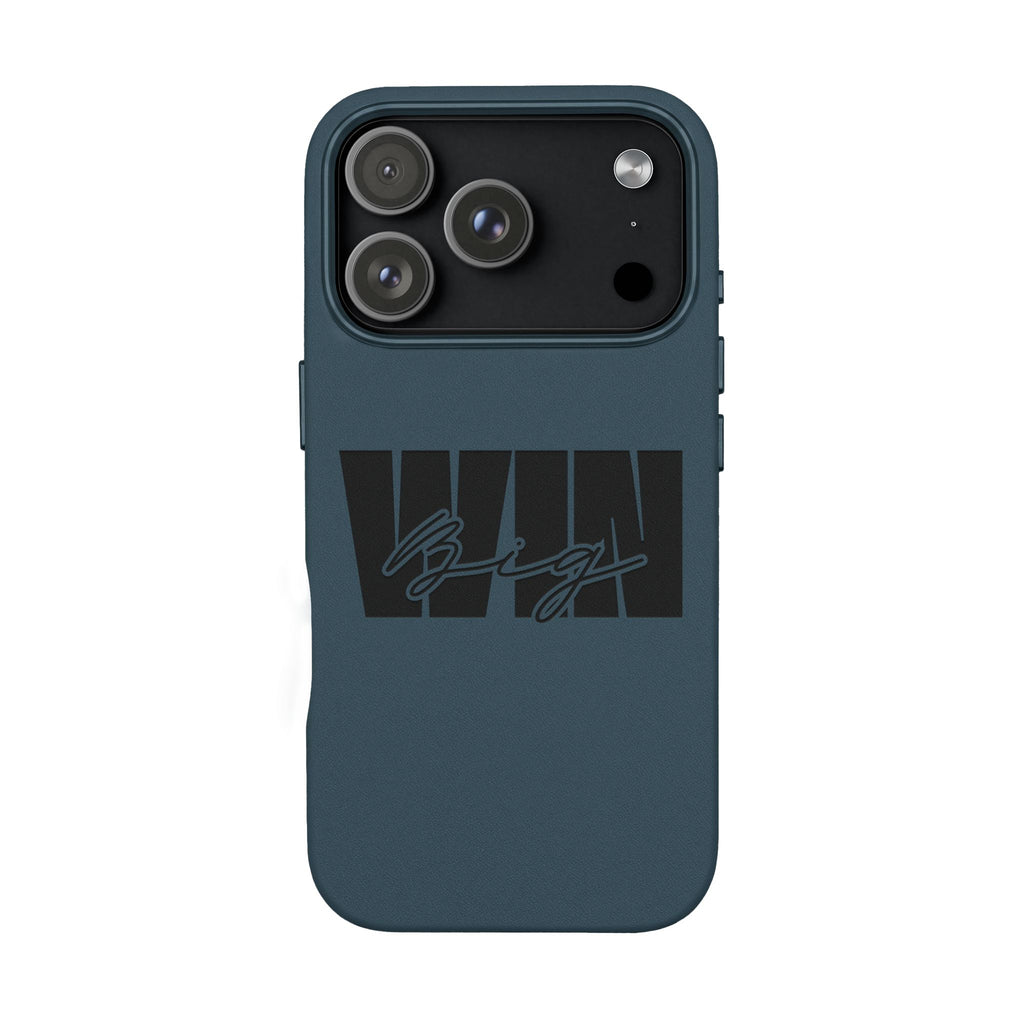 Engraved PU Leather Phone Case—Brown Signature Stripe Design