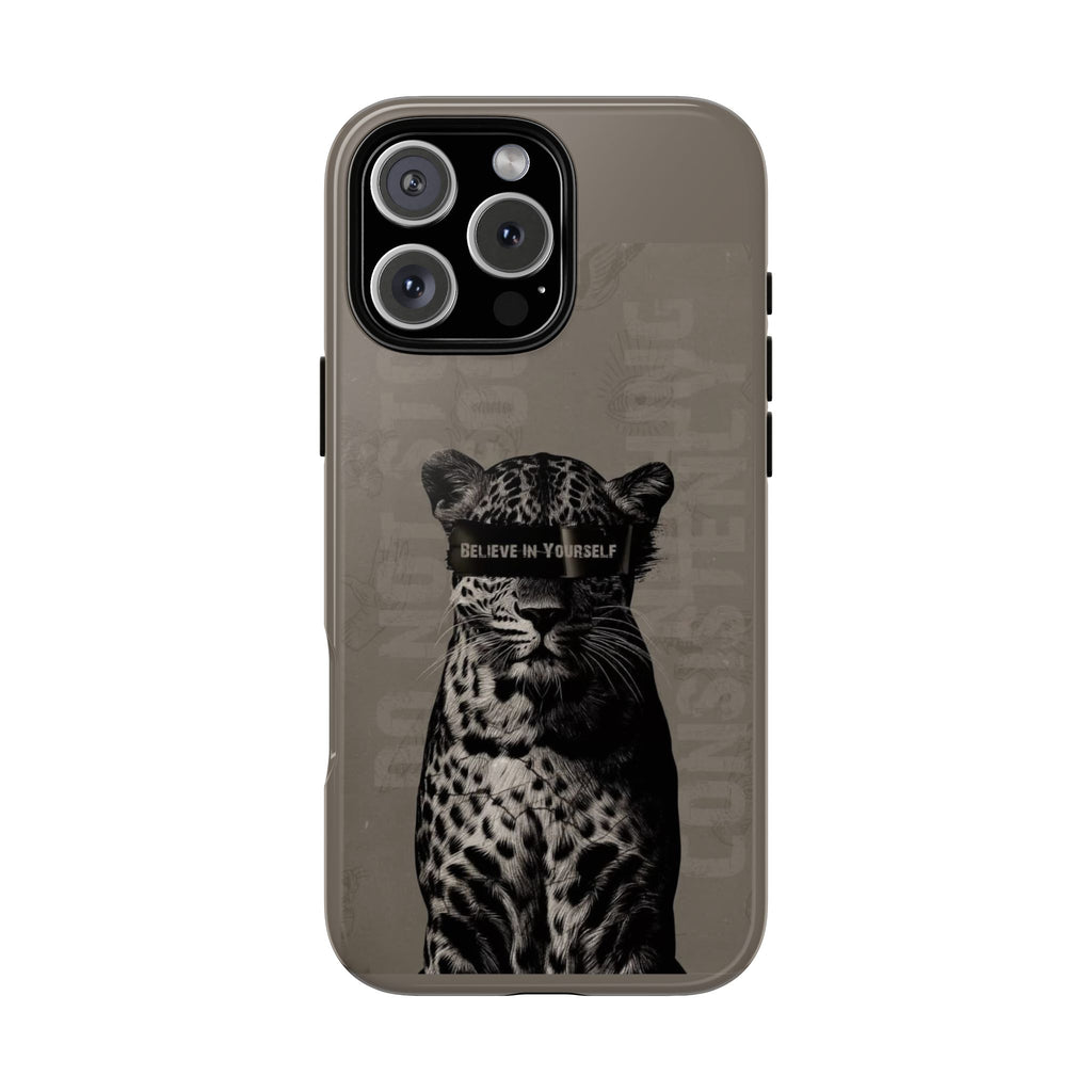 Leopard 'Believe in Yourself' Tough Phone Case