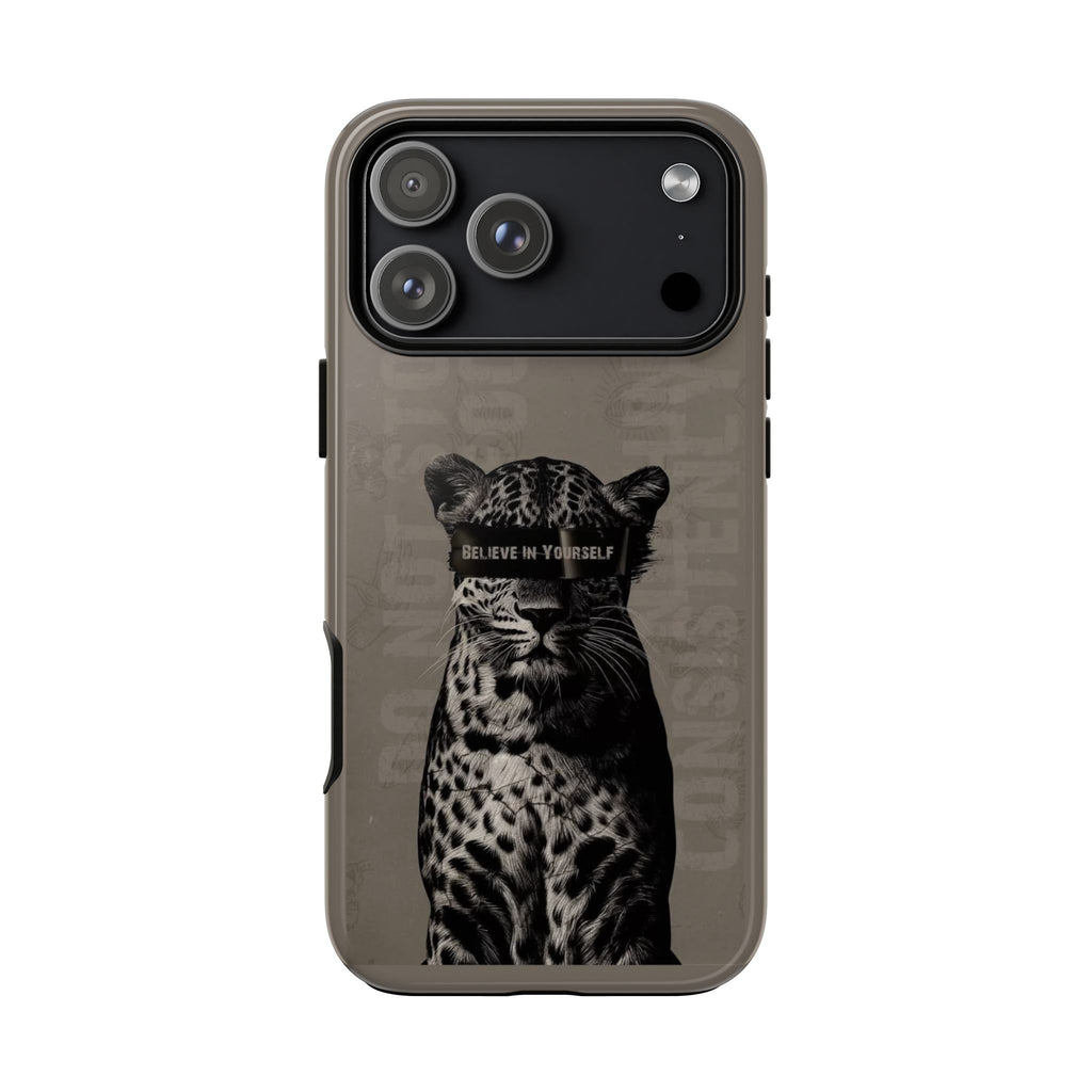 Leopard 'Believe in Yourself' Tough Phone Case