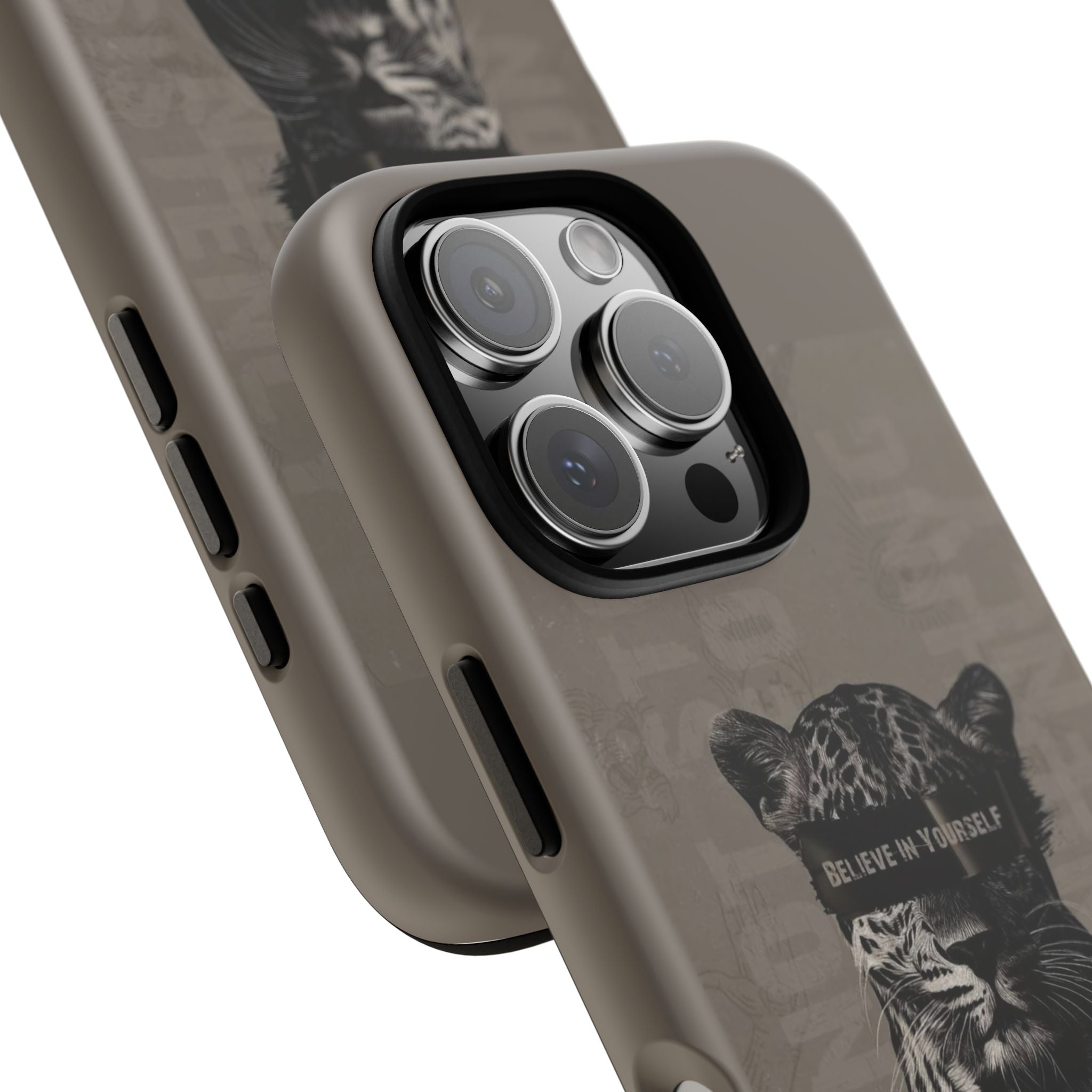 Leopard 'Believe in Yourself' Tough Phone Case