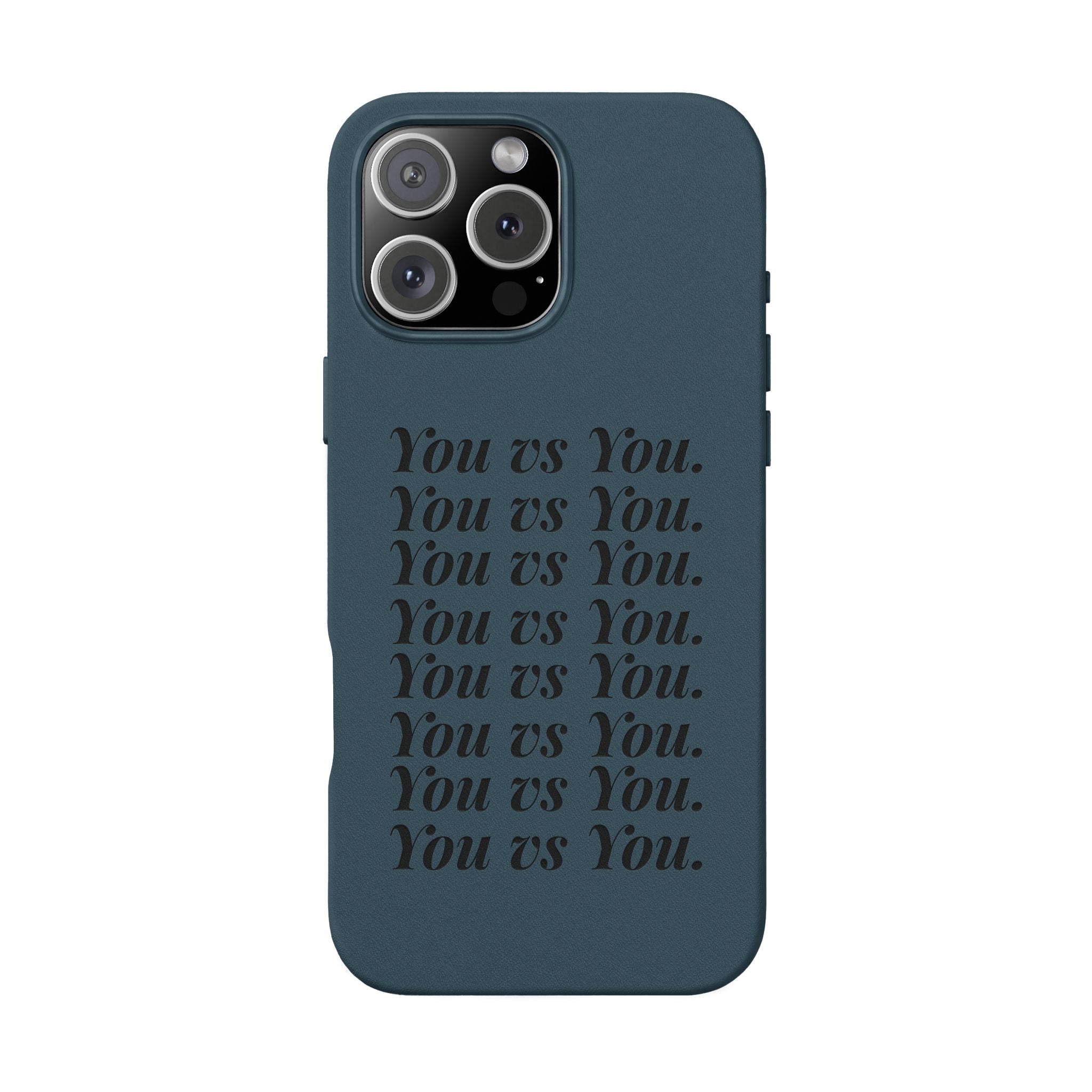 "You vs You" Engraved PU Leather Phone Case