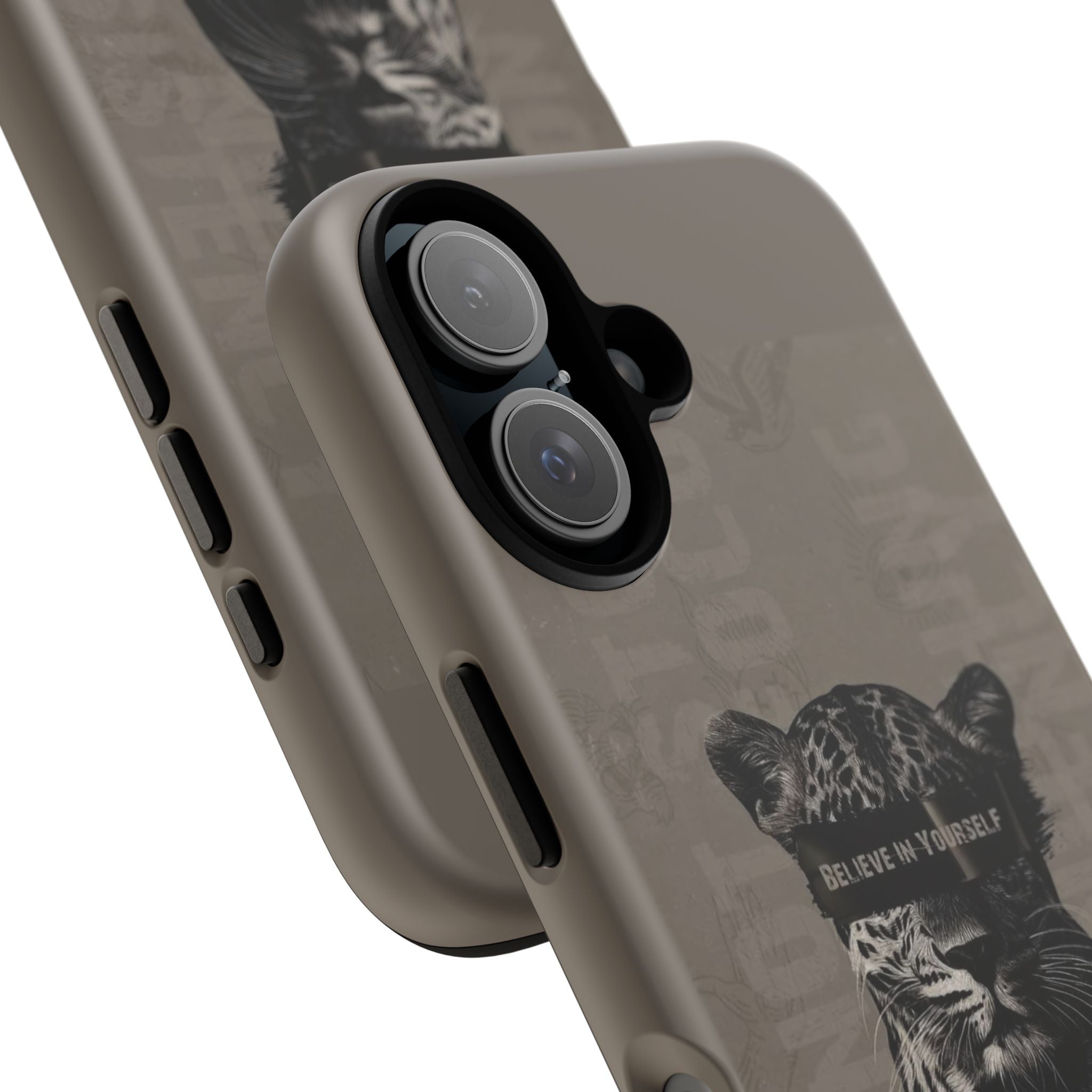Leopard 'Believe in Yourself' Tough Phone Case