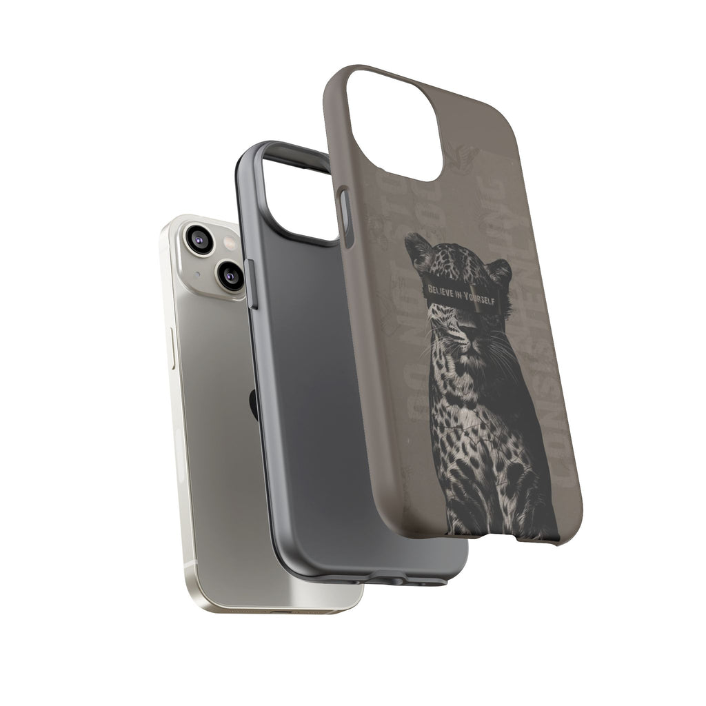 Leopard 'Believe in Yourself' Tough Phone Case
