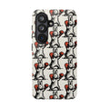 Playful Boxing Bunny Pattern Tough iPhone Case