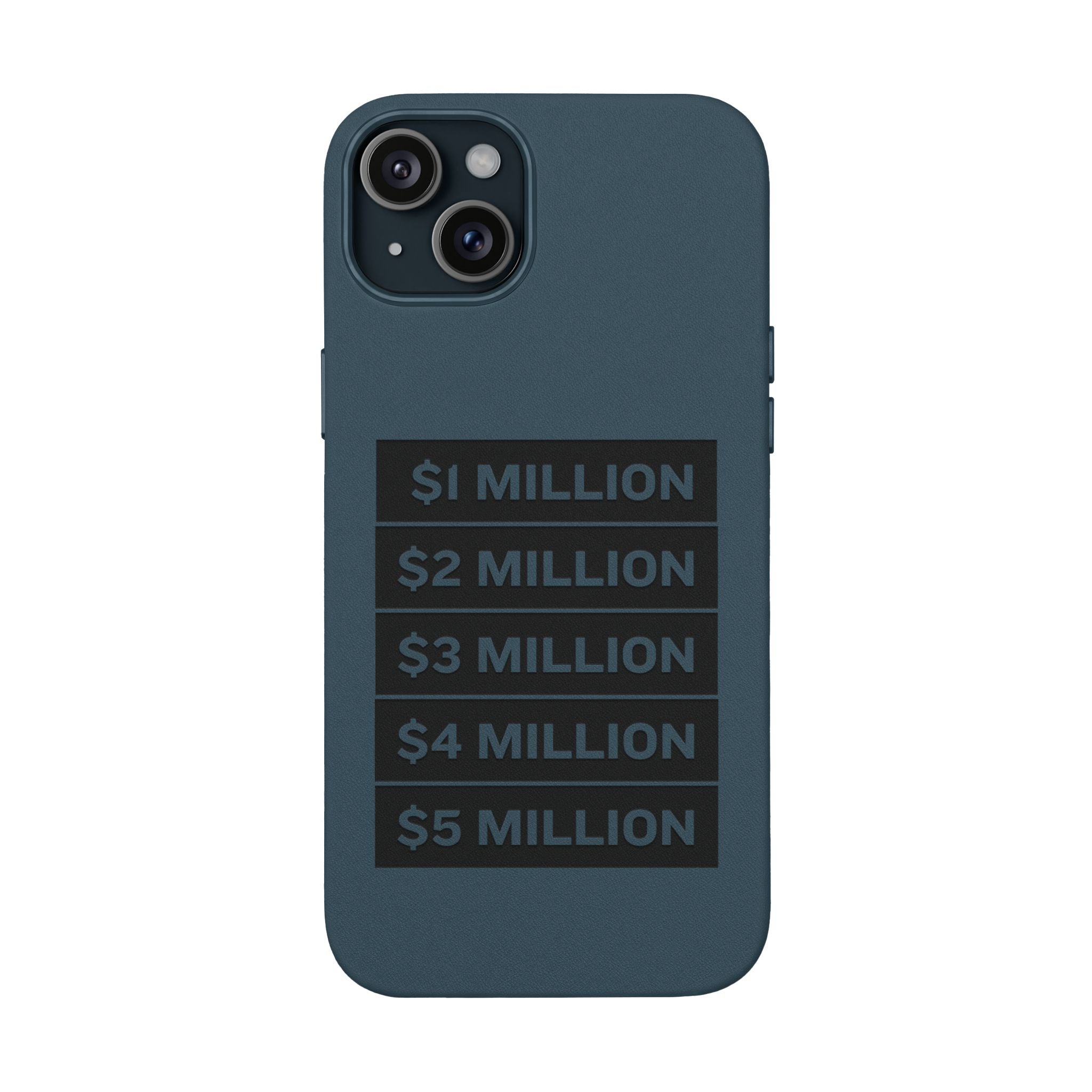 Stacked Milestones (1M–5M) —Engraved PU Leather Phone Case