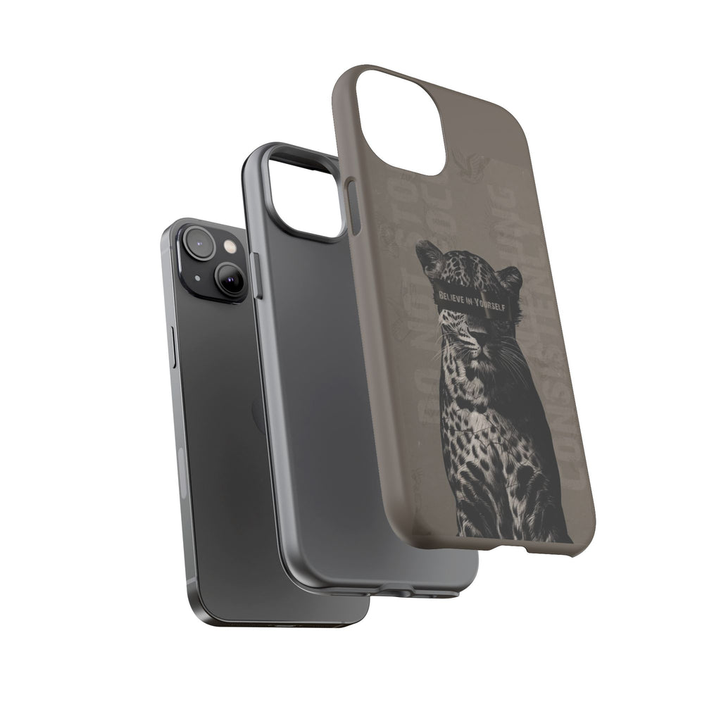 Leopard 'Believe in Yourself' Tough Phone Case