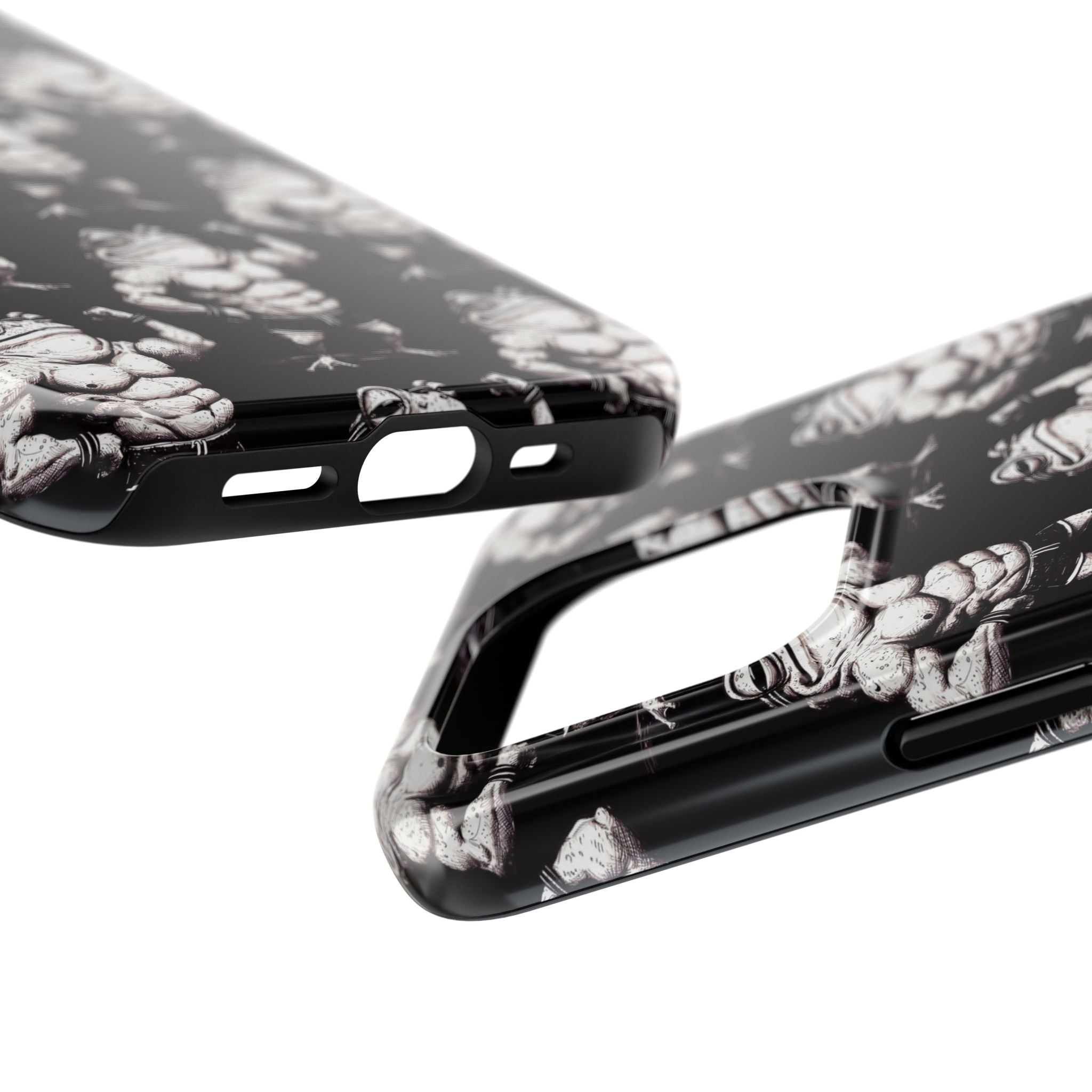 Frog Muscle Pattern Phone Case — Tough Black Protective iPhone Cover
