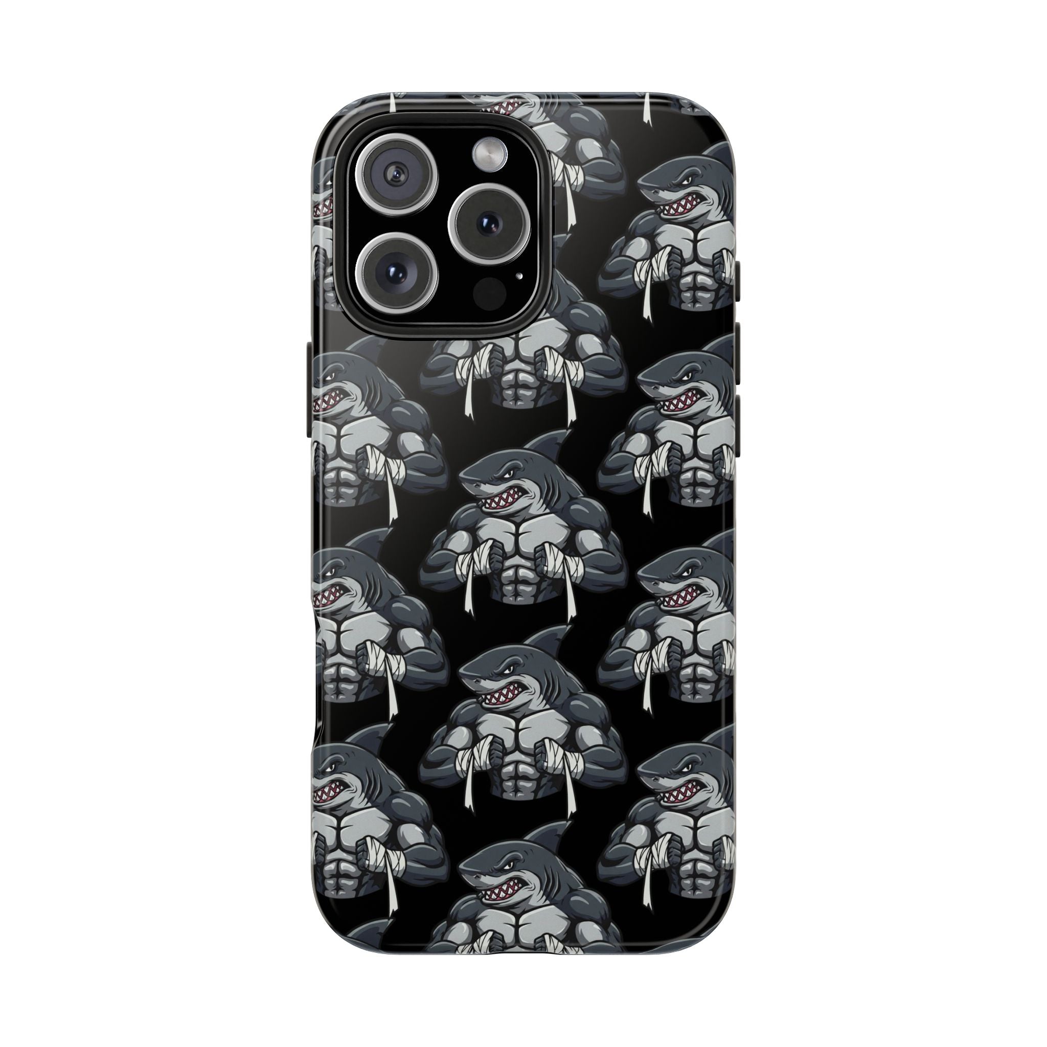 Muscular Shark Pattern Protective iPhone Cover Case