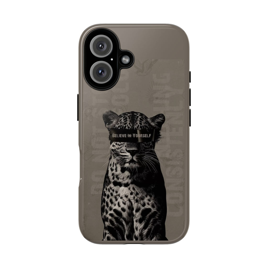 Leopard 'Believe in Yourself' Tough Phone Case