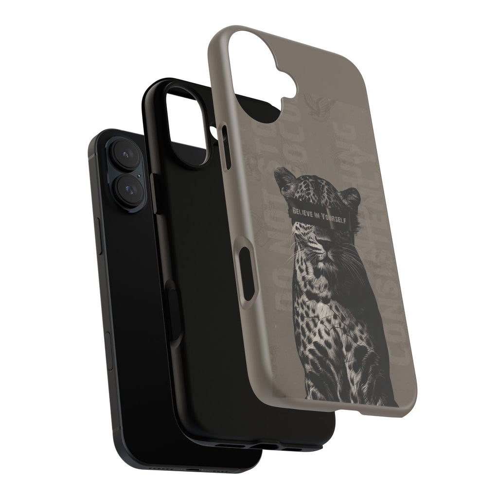 Leopard 'Believe in Yourself' Tough Phone Case