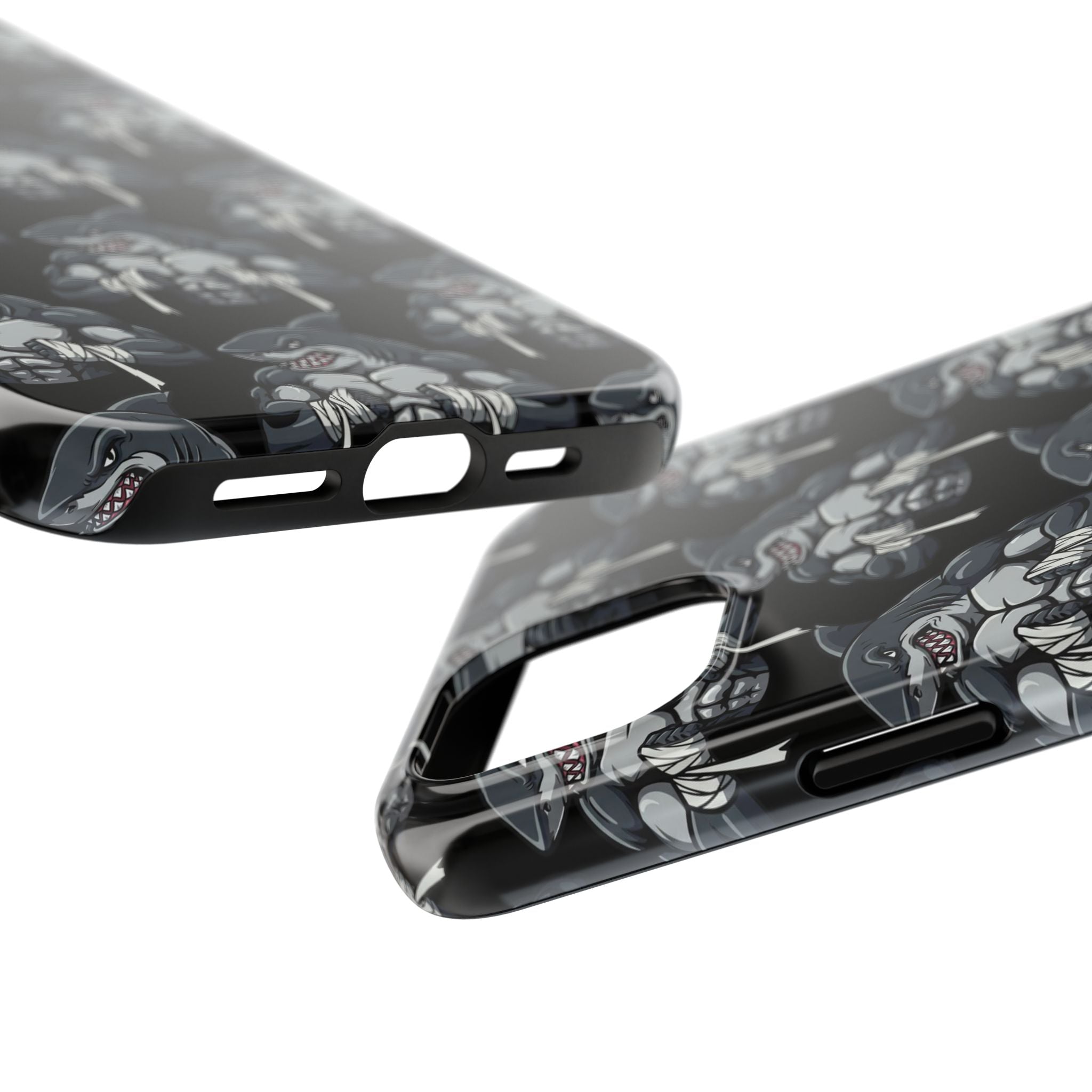 Muscular Shark Pattern Protective iPhone Cover Case