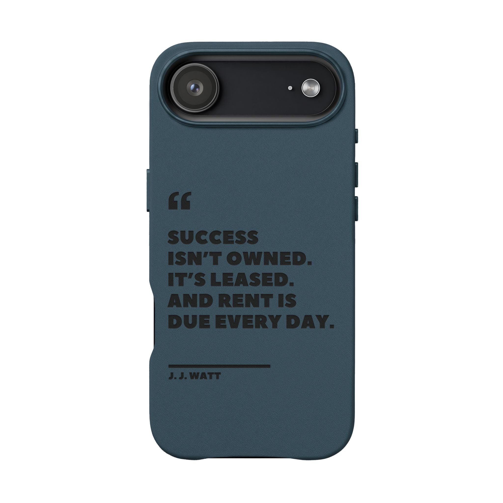 "Success Isn't Owned" Engraved PU Leather Phone Case