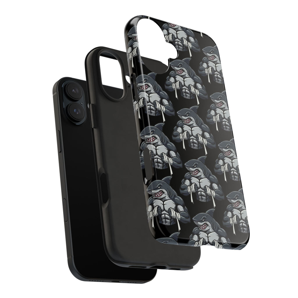 Muscular Shark Pattern Protective iPhone Cover Case