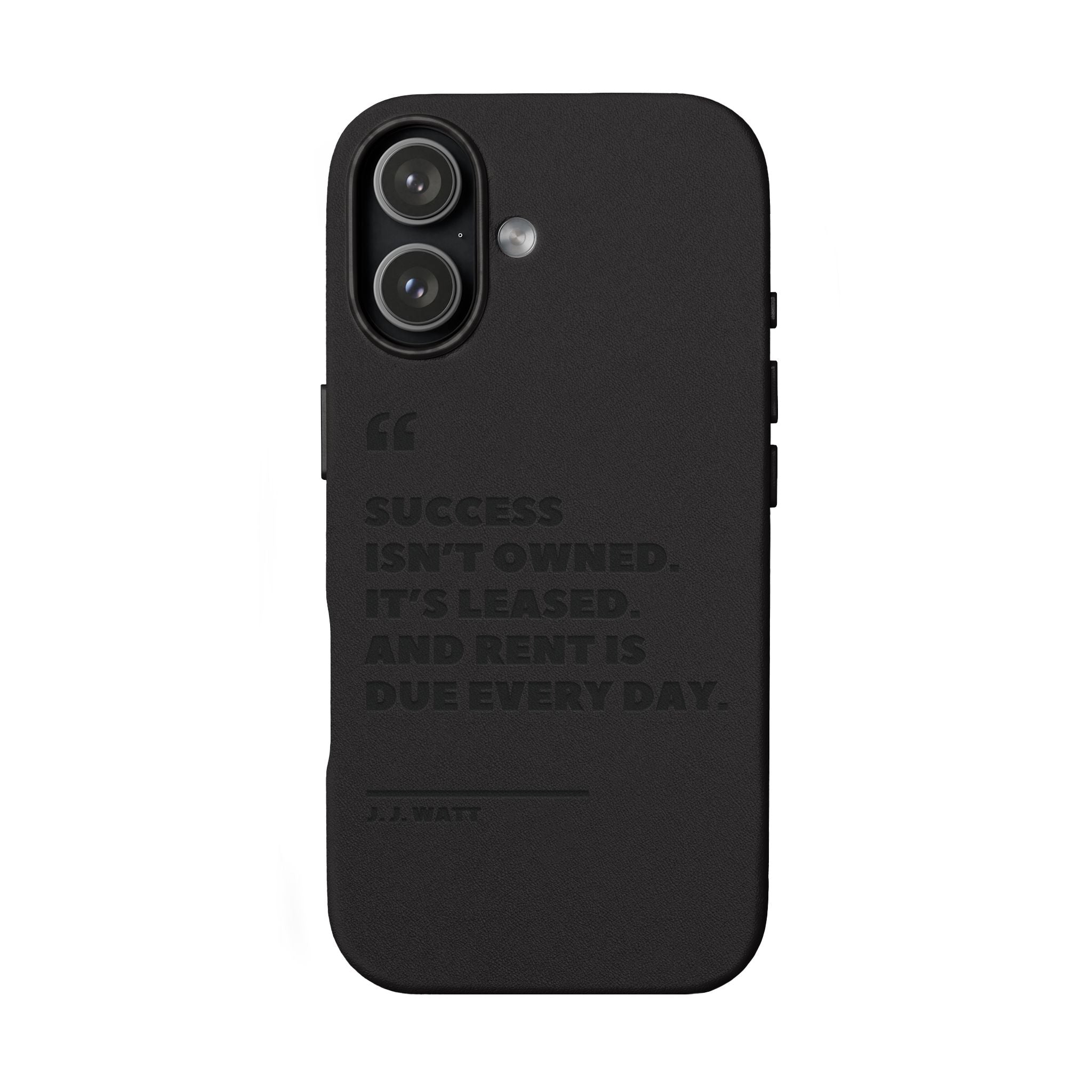 "Success Isn't Owned" Engraved PU Leather Phone Case