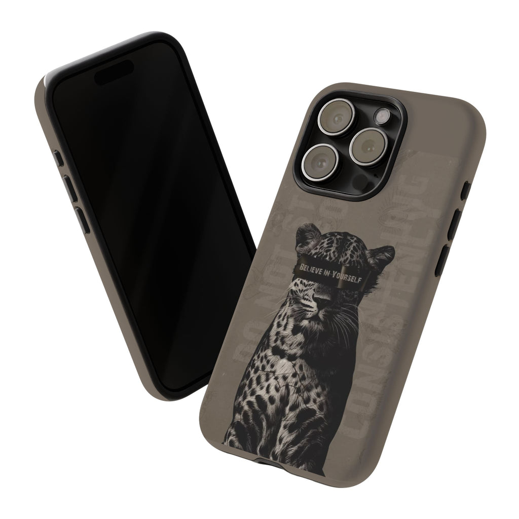 Leopard 'Believe in Yourself' Tough Phone Case