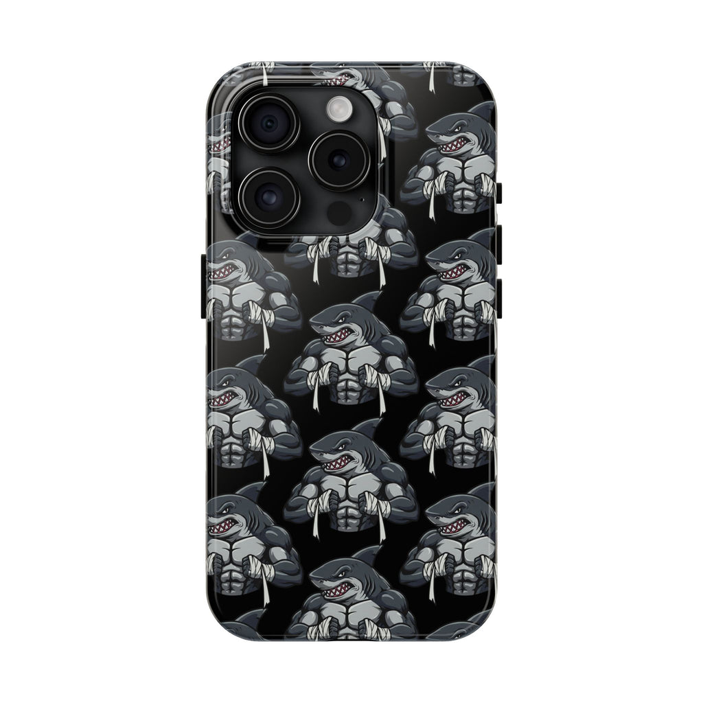 Muscular Shark Pattern Protective iPhone Cover Case