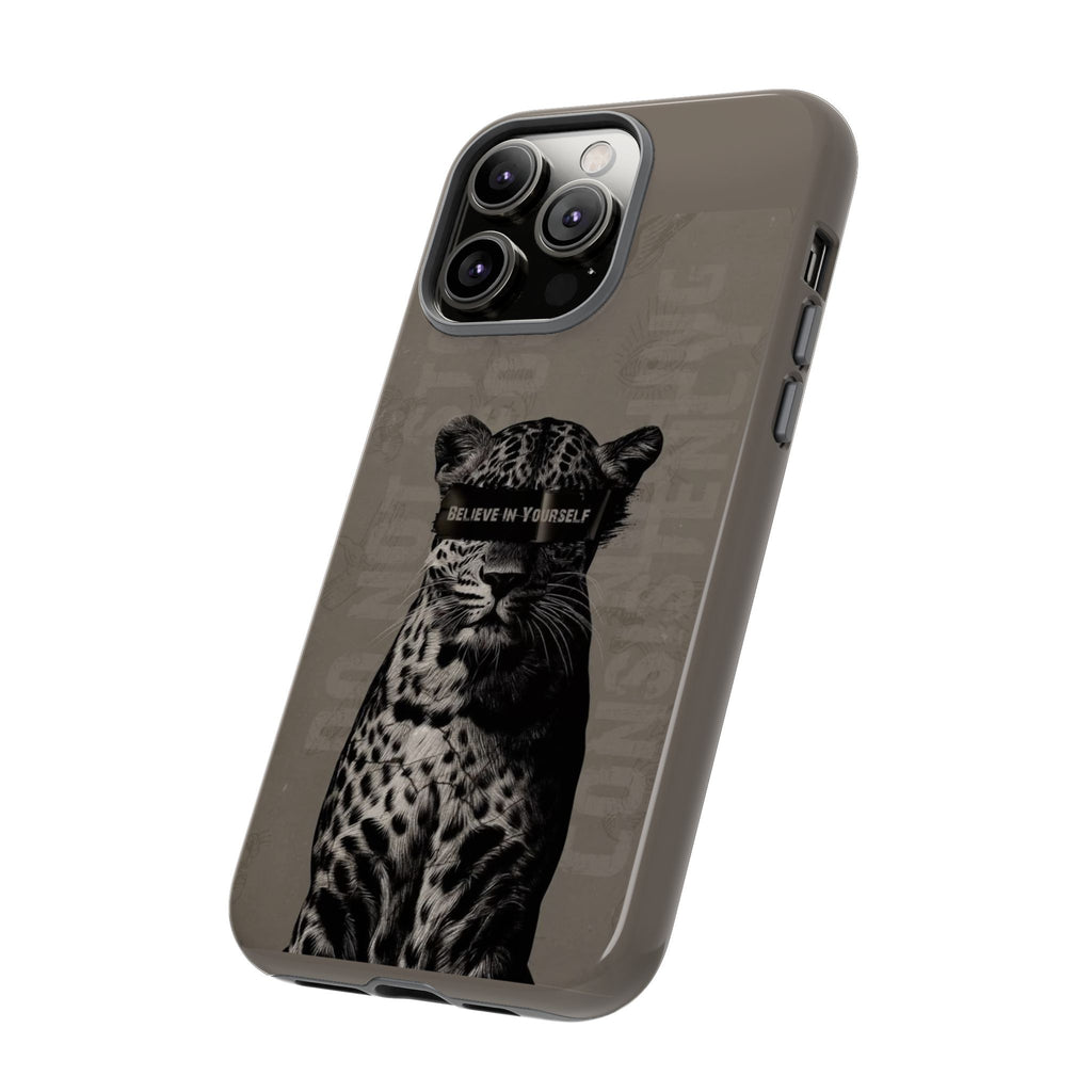 Leopard 'Believe in Yourself' Tough Phone Case