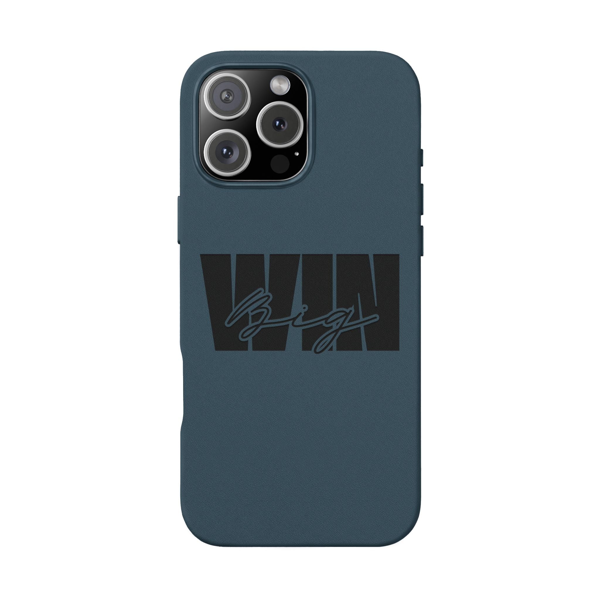 Engraved PU Leather Phone Case—Brown Signature Stripe Design