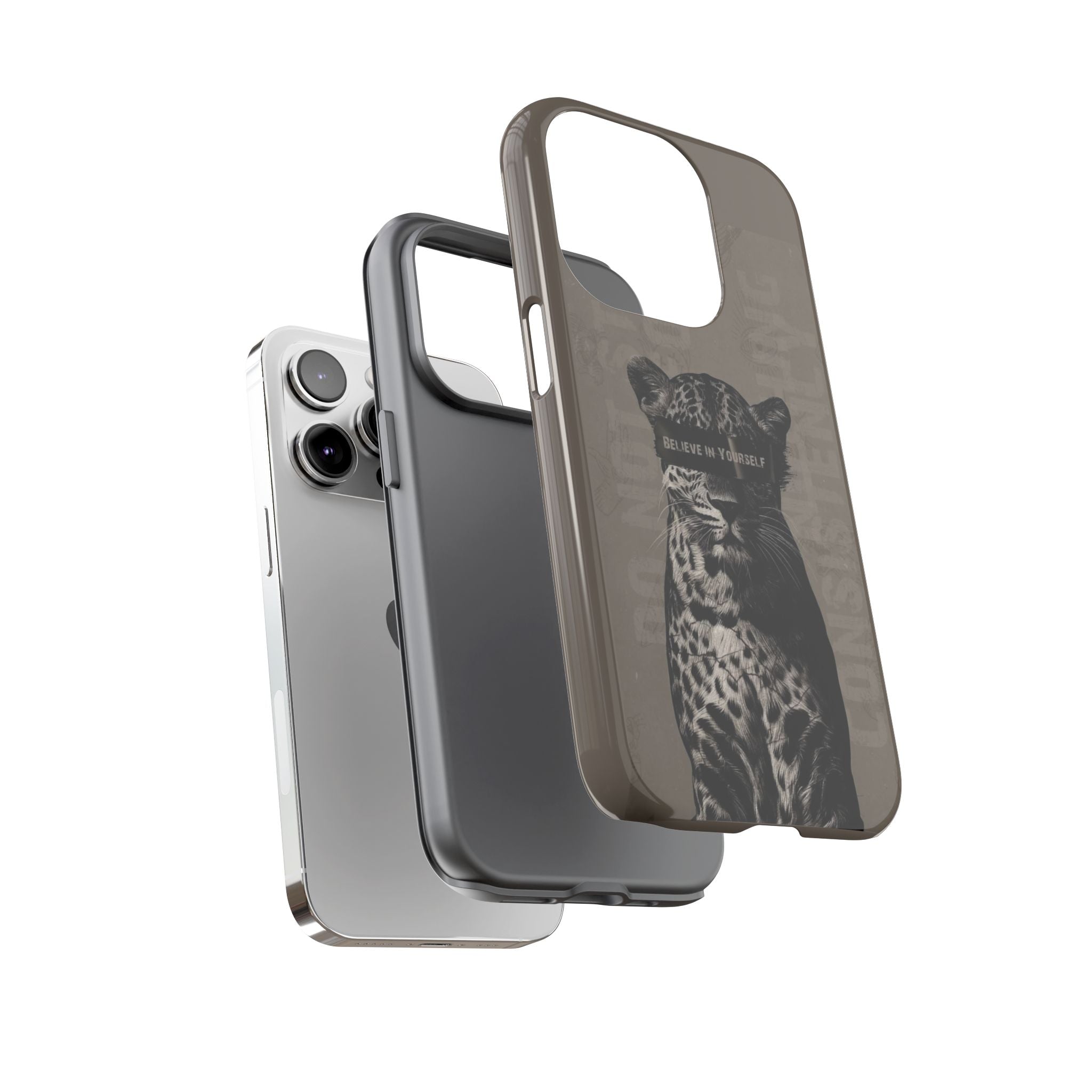 Leopard 'Believe in Yourself' Tough Phone Case