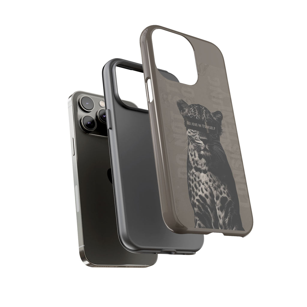 Leopard 'Believe in Yourself' Tough Phone Case