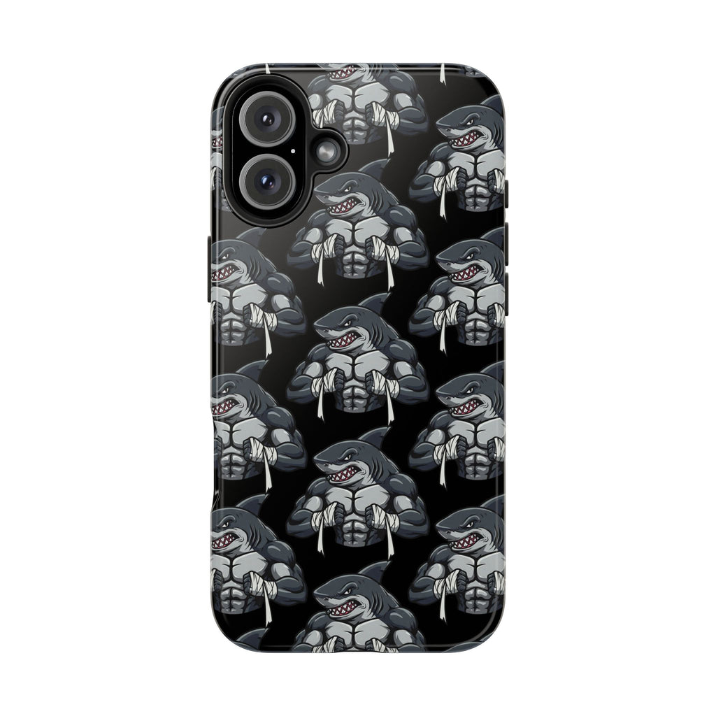 Muscular Shark Pattern Protective iPhone Cover Case