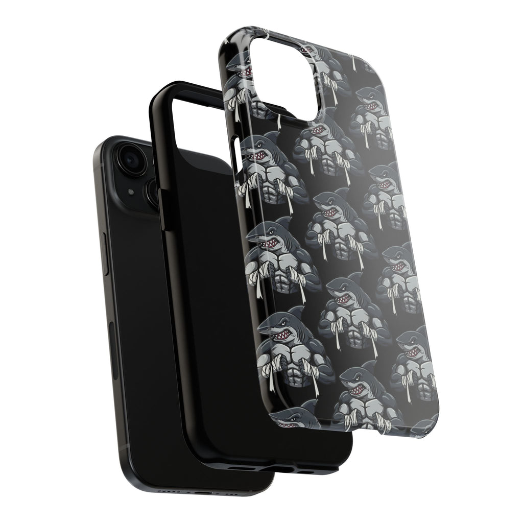 Muscular Shark Pattern Protective iPhone Cover Case