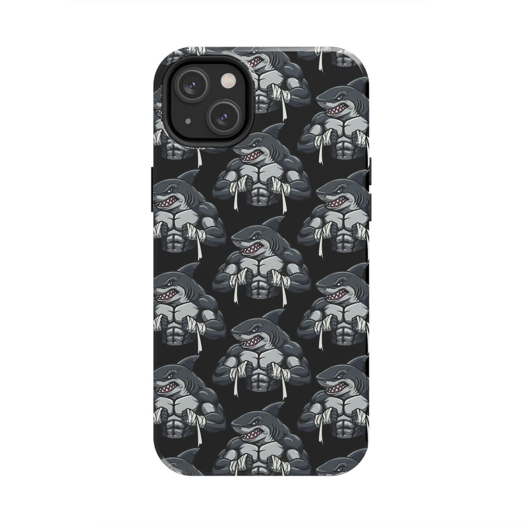 Muscular Shark Pattern Protective iPhone Cover Case