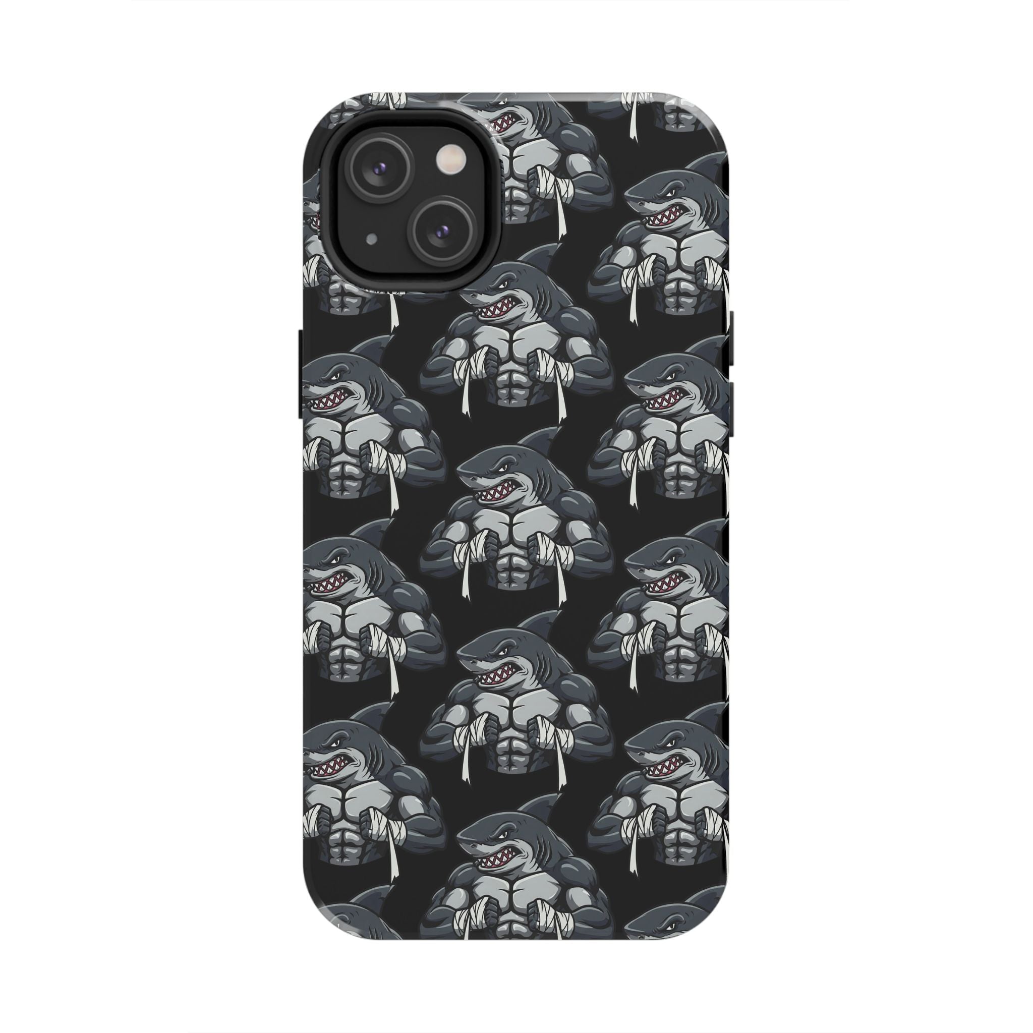 Muscular Shark Pattern Protective iPhone Cover Case