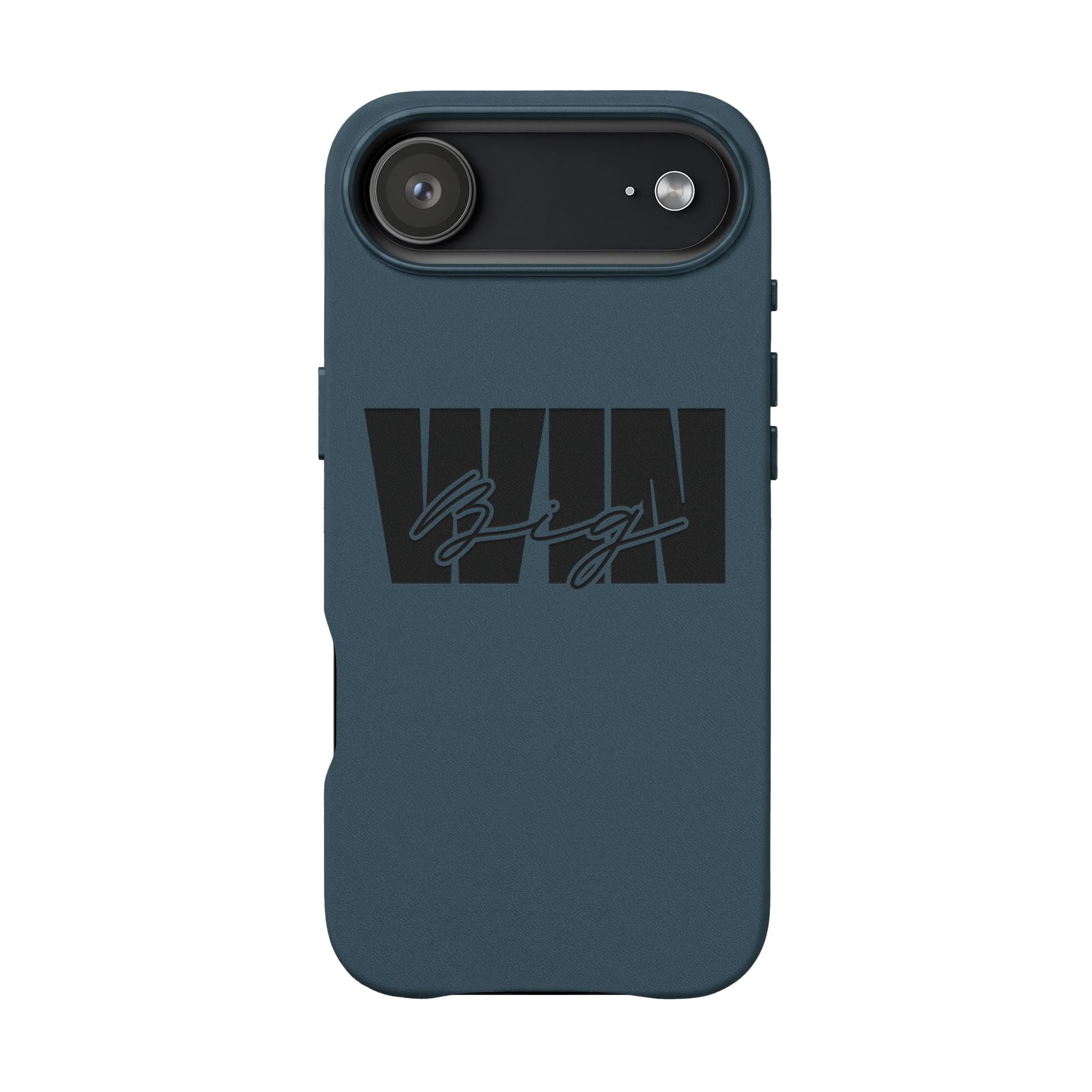 Engraved PU Leather Phone Case—Brown Signature Stripe Design