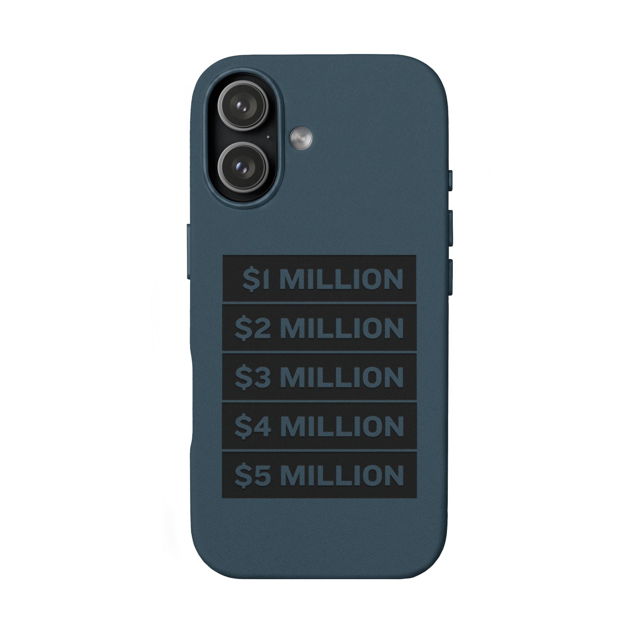 Stacked Milestones (1M–5M) —Engraved PU Leather Phone Case