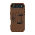Engraved “Work Hard in Silence” Motivational Design— PU Leather Phone Case