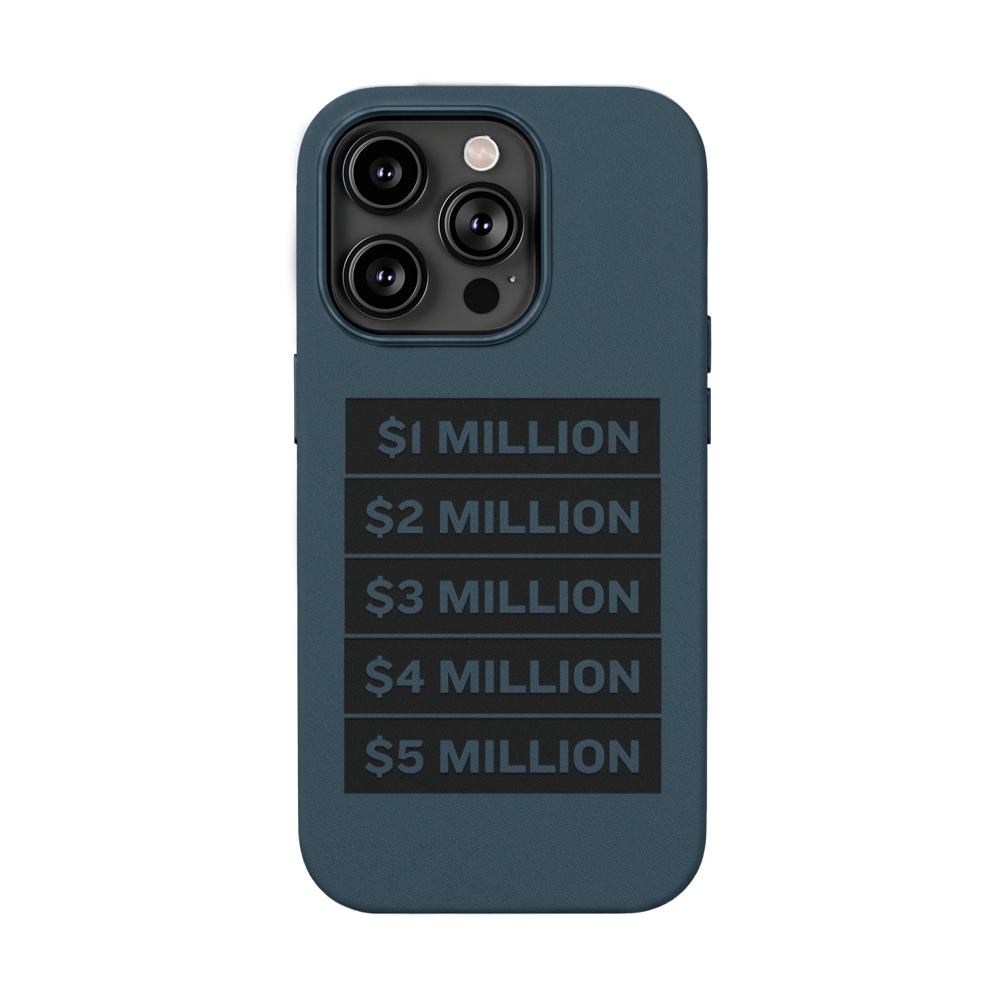 Stacked Milestones (1M–5M) —Engraved PU Leather Phone Case