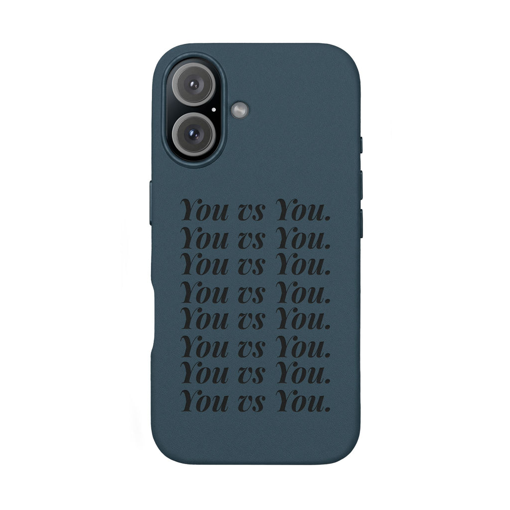 "You vs You" Engraved PU Leather Phone Case