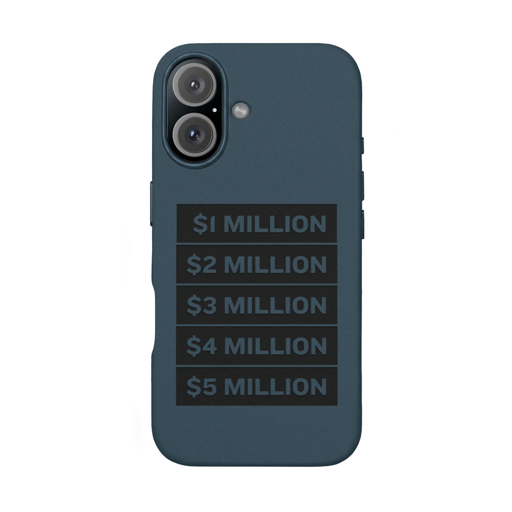 Stacked Milestones (1M–5M) —Engraved PU Leather Phone Case