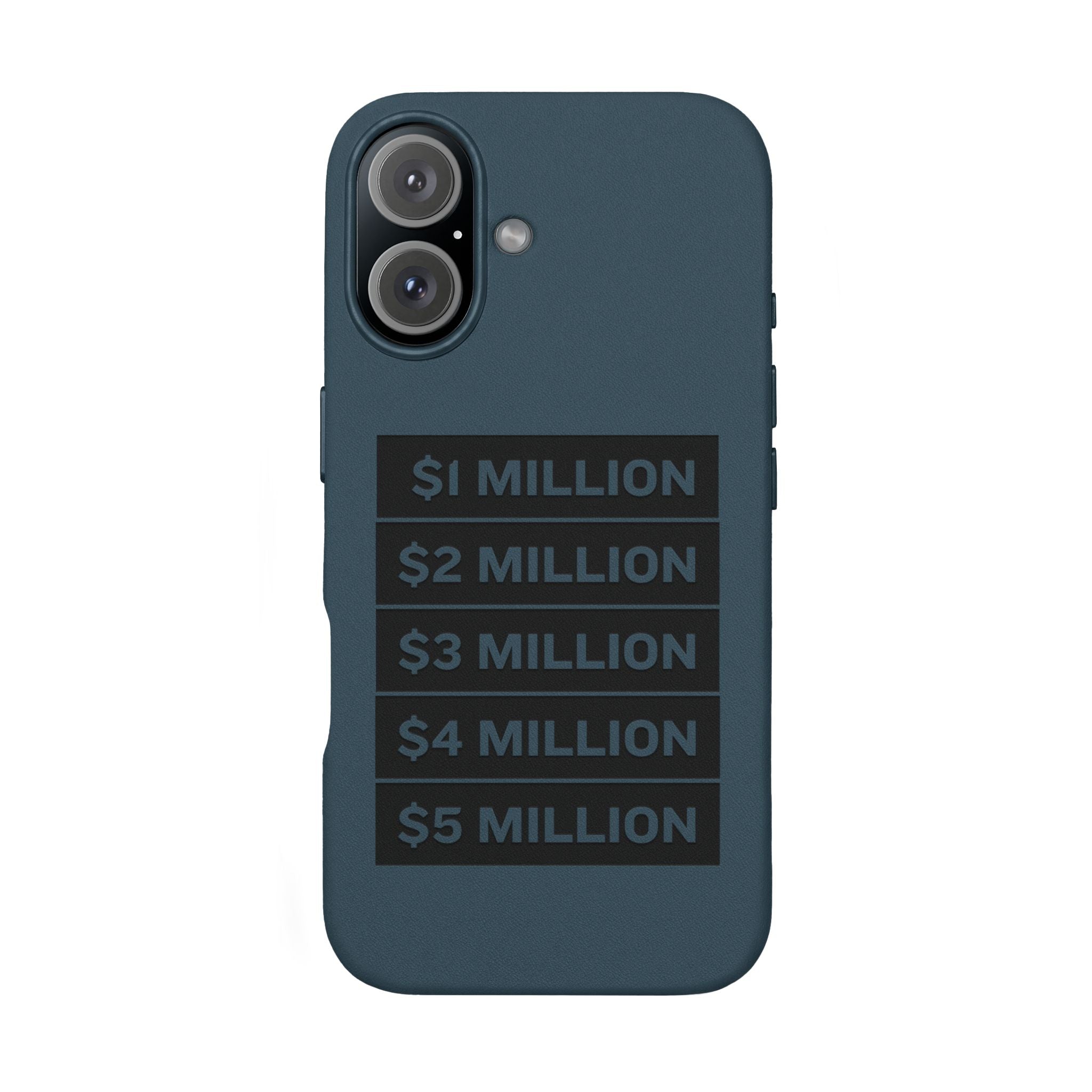 Stacked Milestones (1M–5M) —Engraved PU Leather Phone Case