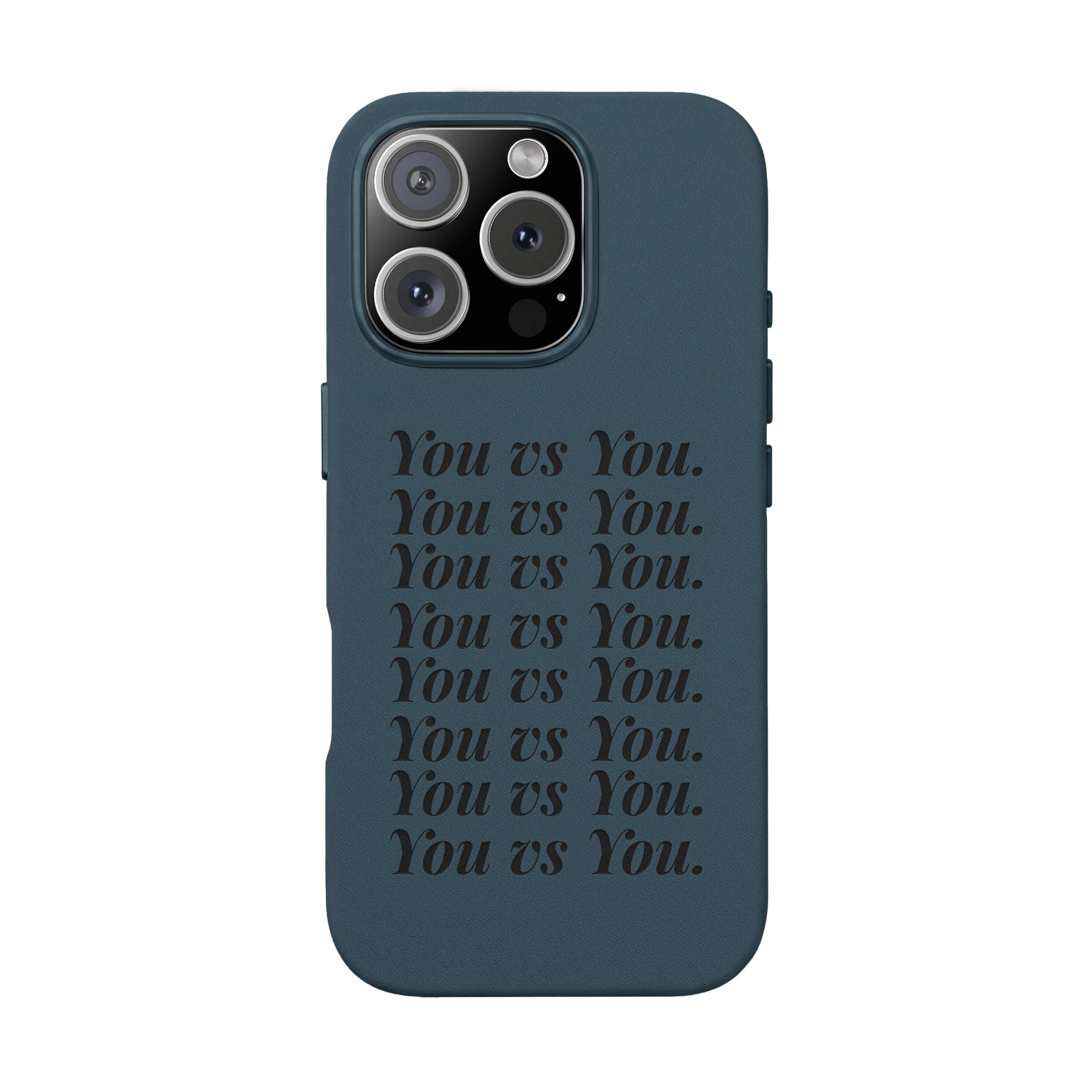 "You vs You" Engraved PU Leather Phone Case