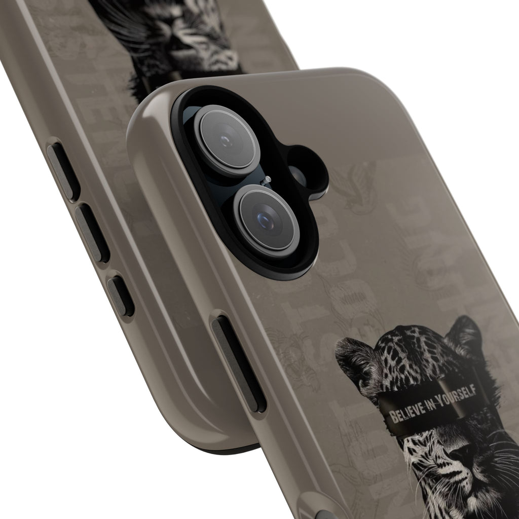 Leopard 'Believe in Yourself' Tough Phone Case
