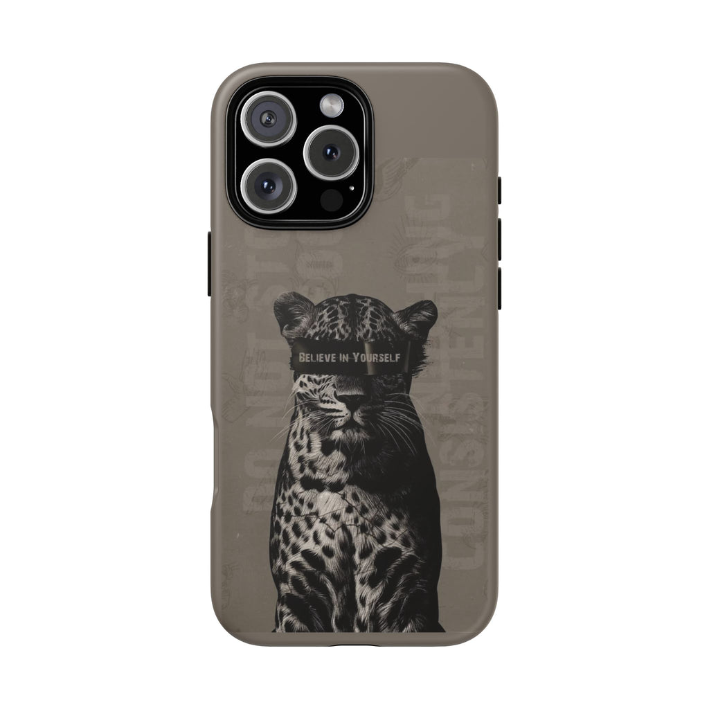 Leopard 'Believe in Yourself' Tough Phone Case