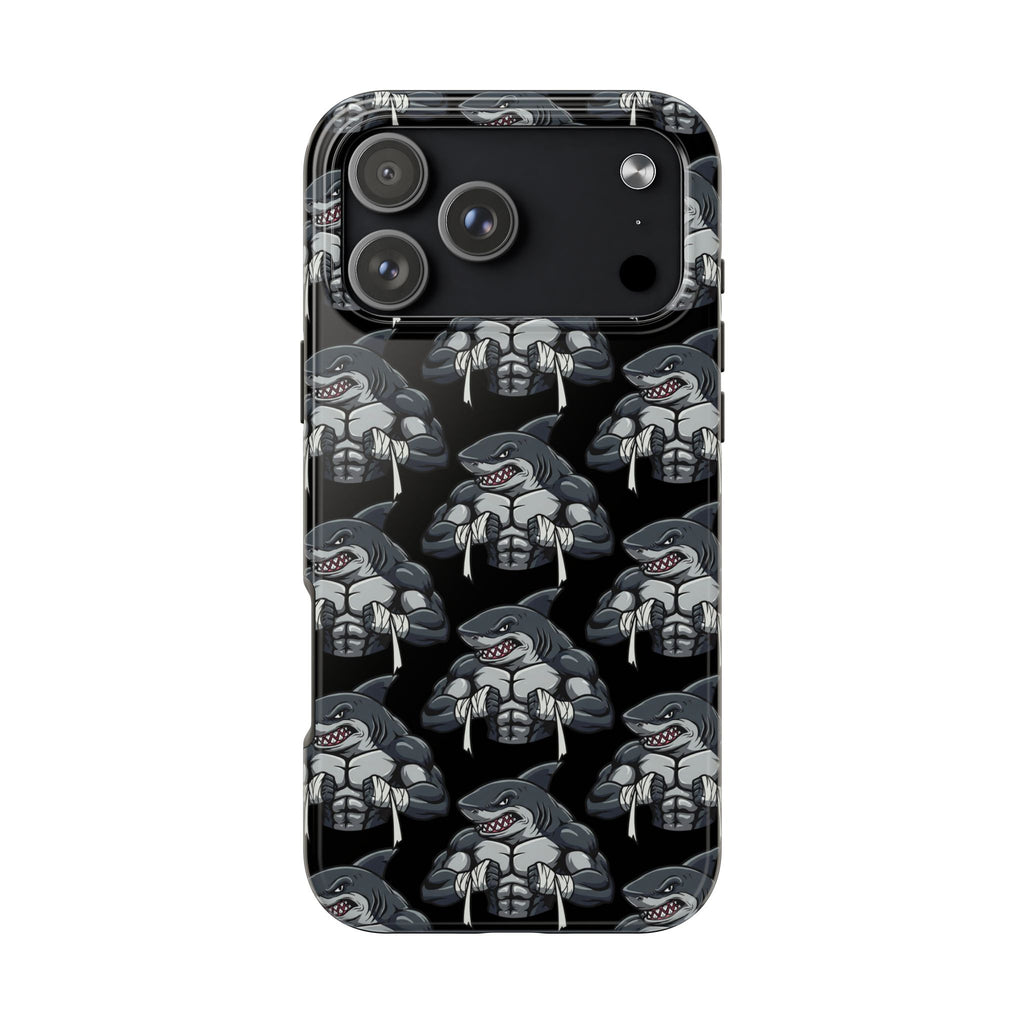 Muscular Shark Pattern Protective iPhone Cover Case