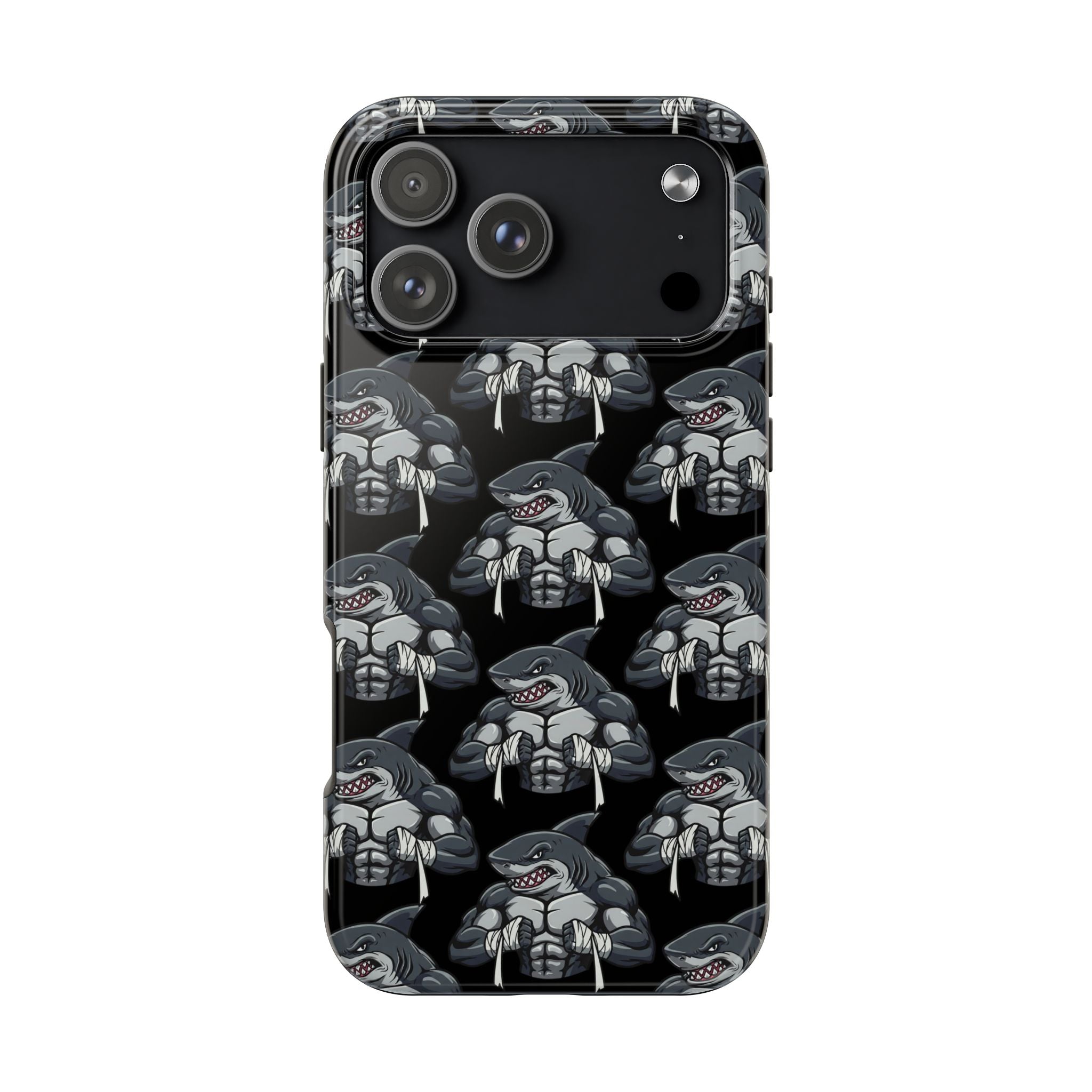 Muscular Shark Pattern Protective iPhone Cover Case