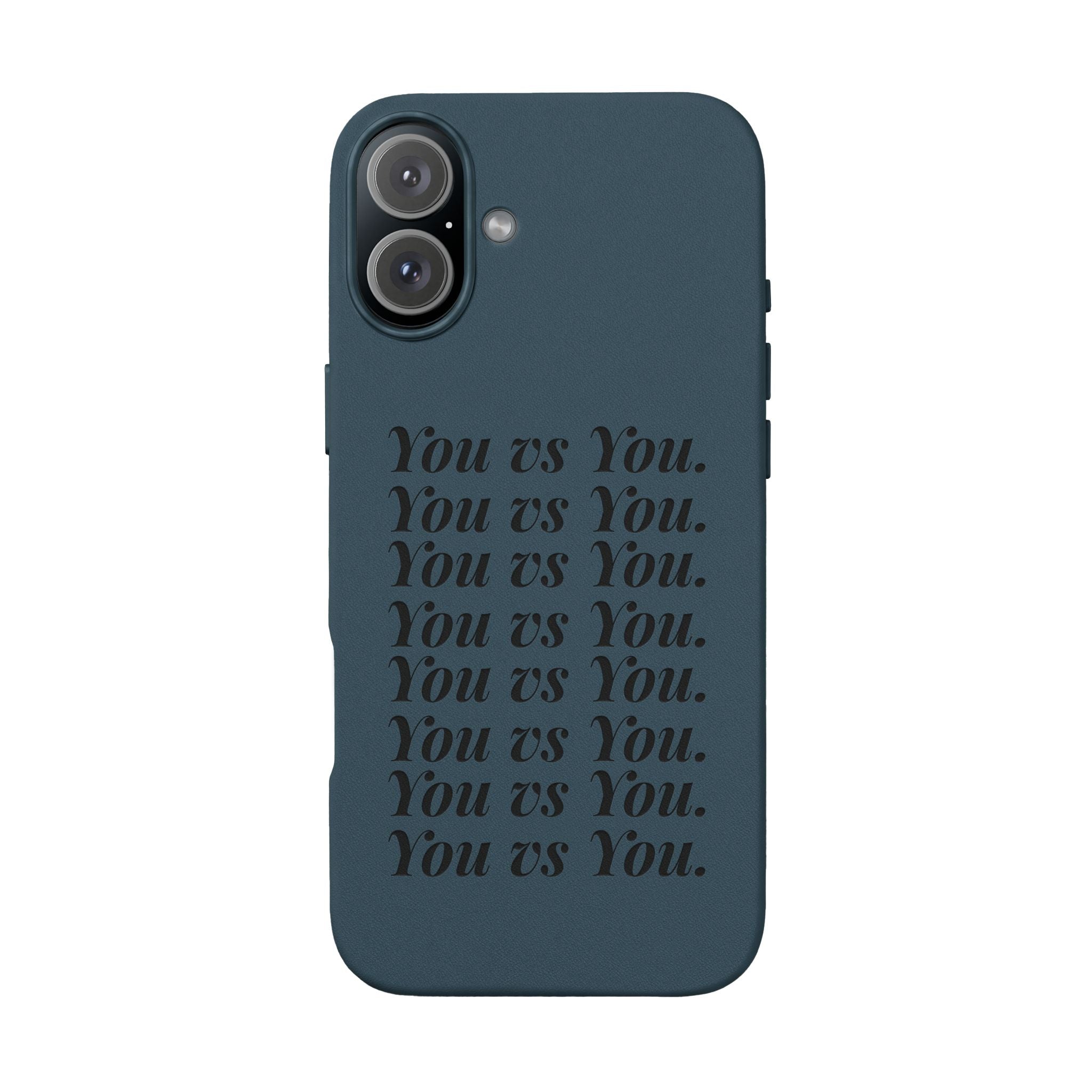 "You vs You" Engraved PU Leather Phone Case