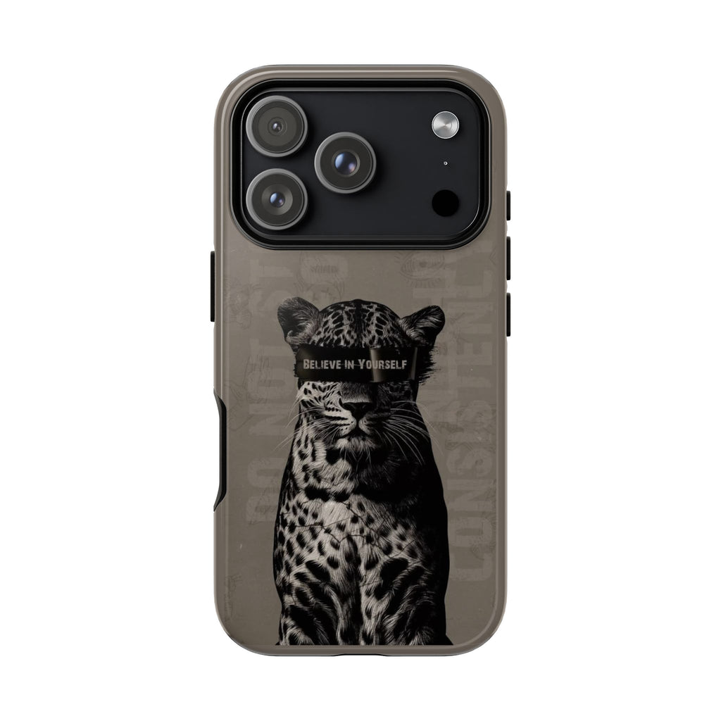 Leopard 'Believe in Yourself' Tough Phone Case