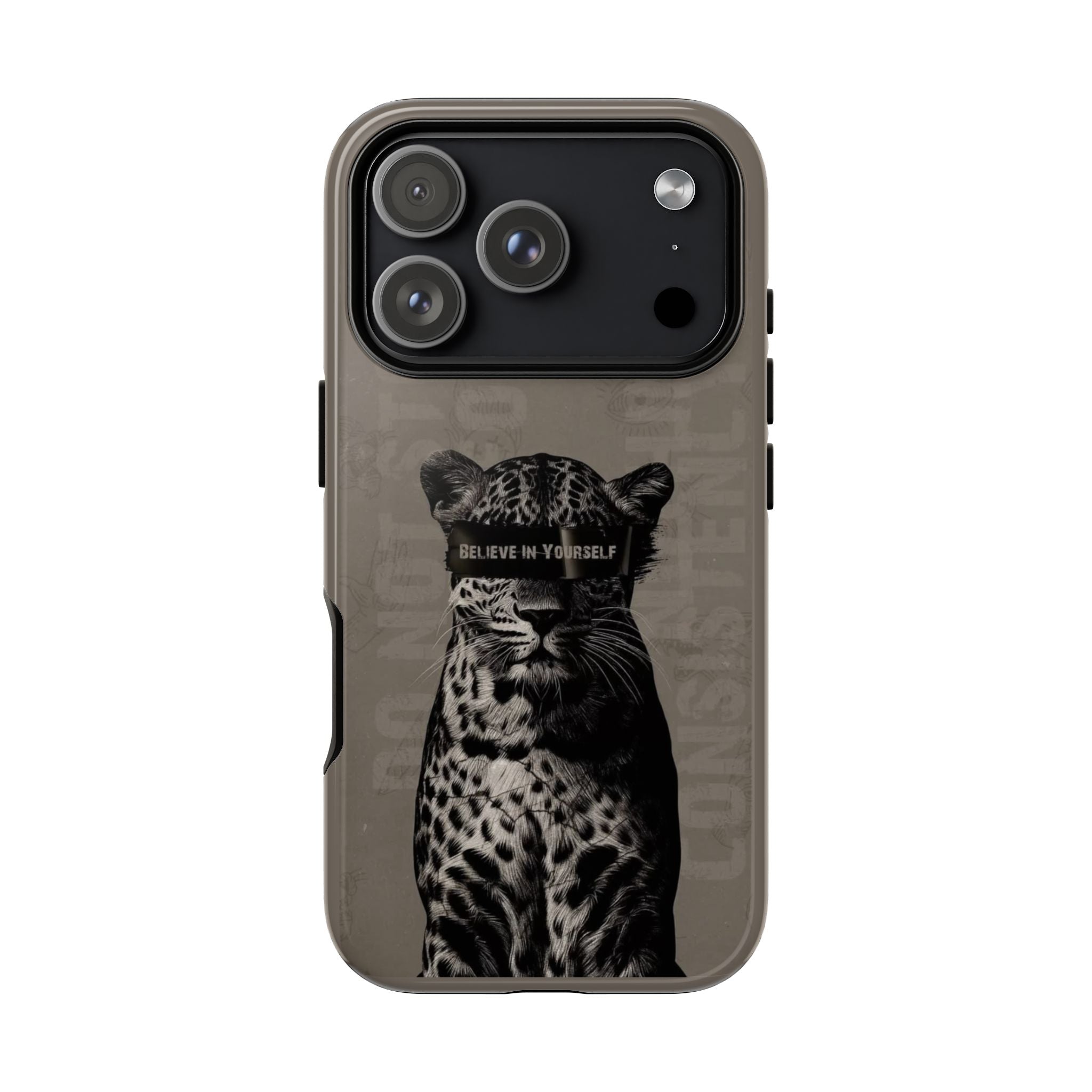 Leopard 'Believe in Yourself' Tough Phone Case