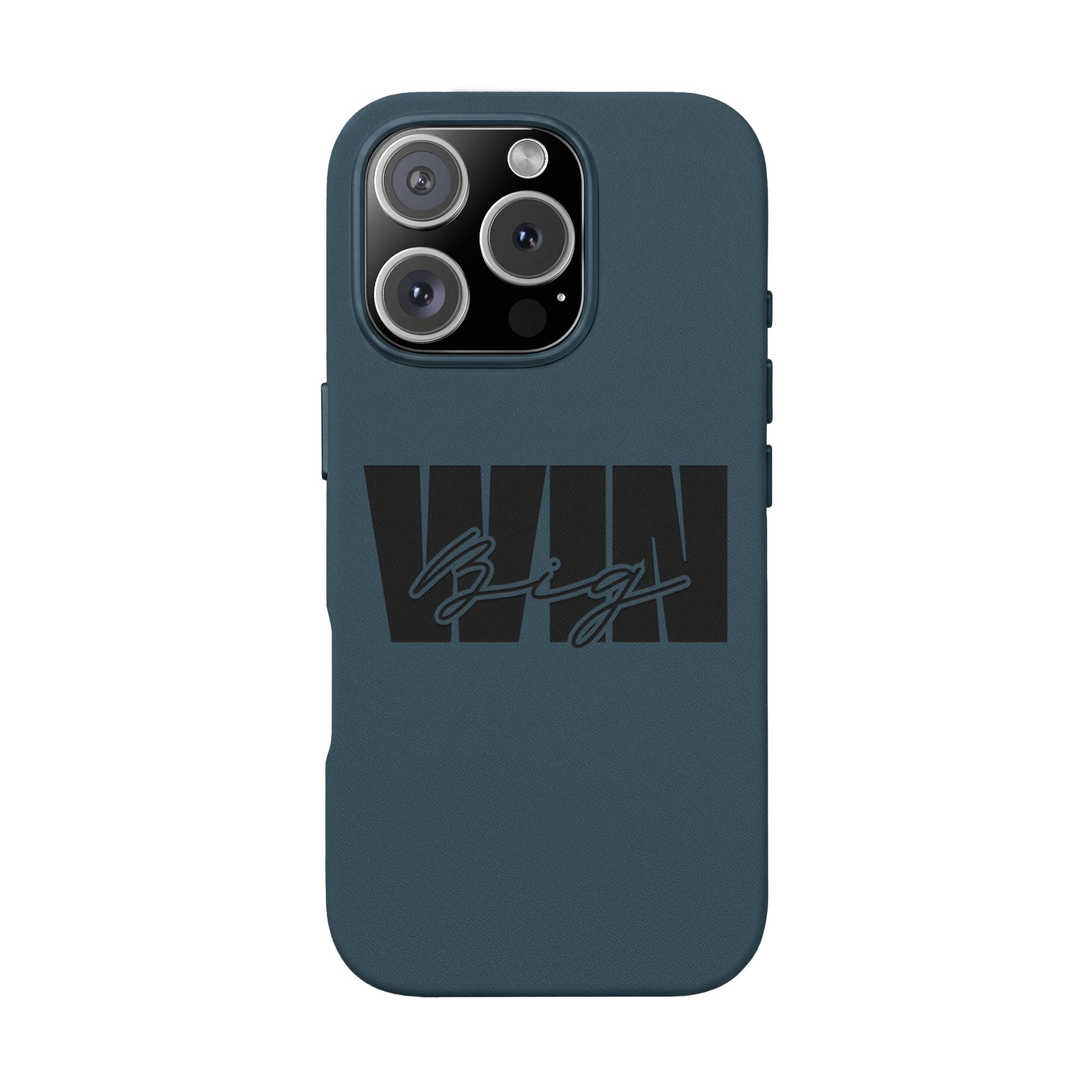 Engraved PU Leather Phone Case—Brown Signature Stripe Design